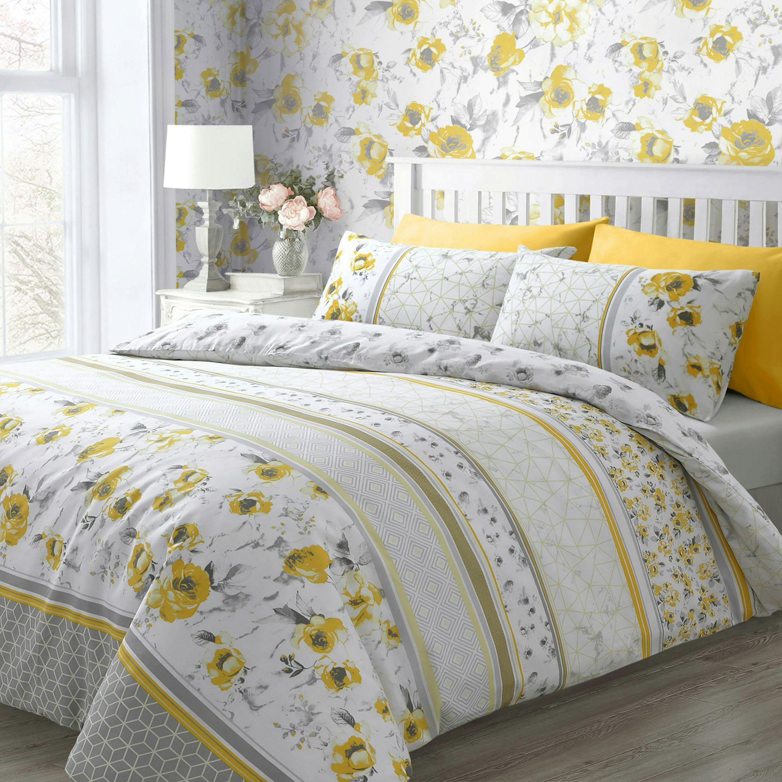 Velosso Memphis Printed Cotton Blend Duvet Cover And Pillowcase Set - Multi - Double