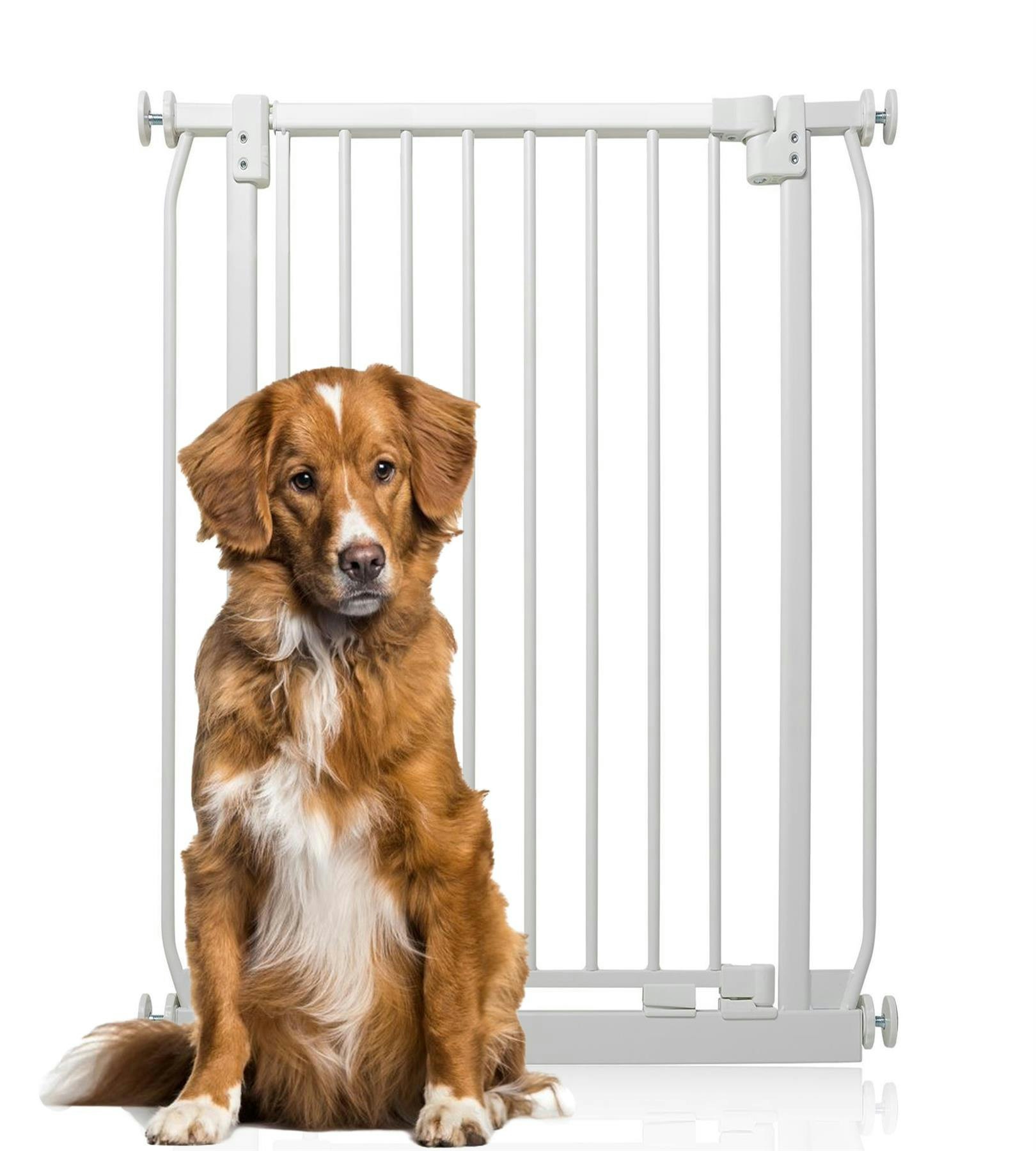 Bettacare White Extra Tall Elite Dog Gate, 71Cm - 80Cm, Matt Extra Tall 96.8Cm In Height, Pressure Fit Pet Gate