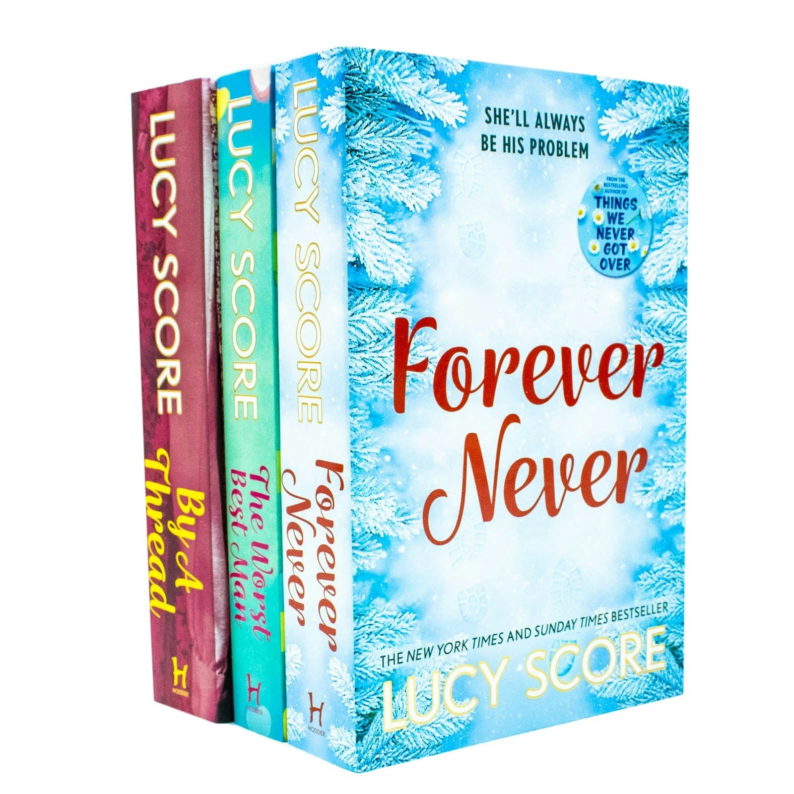 Lucy Score Collection 3 Books Set By a Thread, Forever Never, Worst Best Man - Image 5
