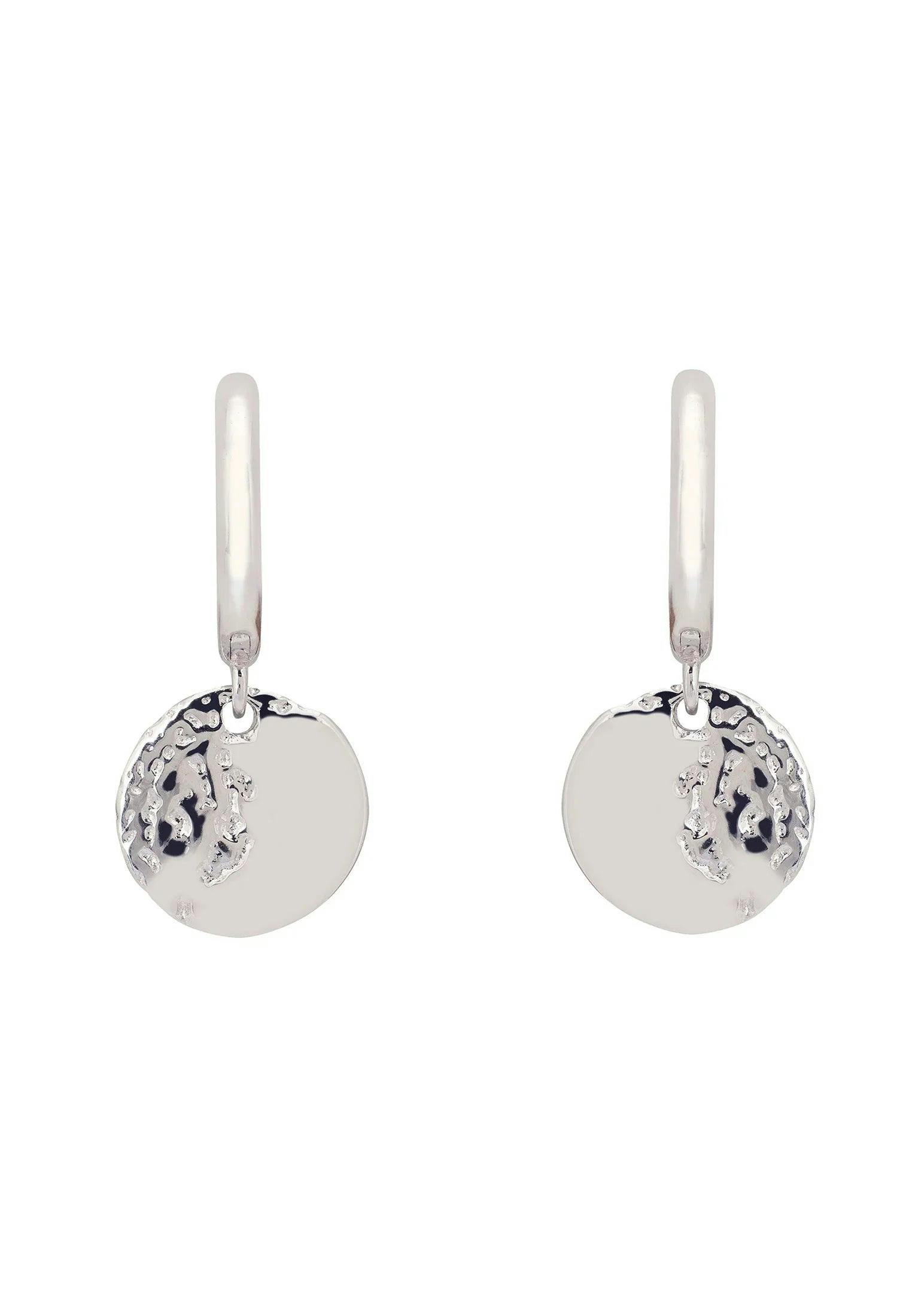 Latelita Silver Lunar Moon Huggie Hoop Earrings