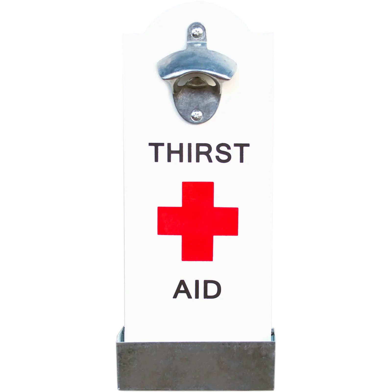Maison Des Cadeaux White "Thirst Aid" Bottle Opener