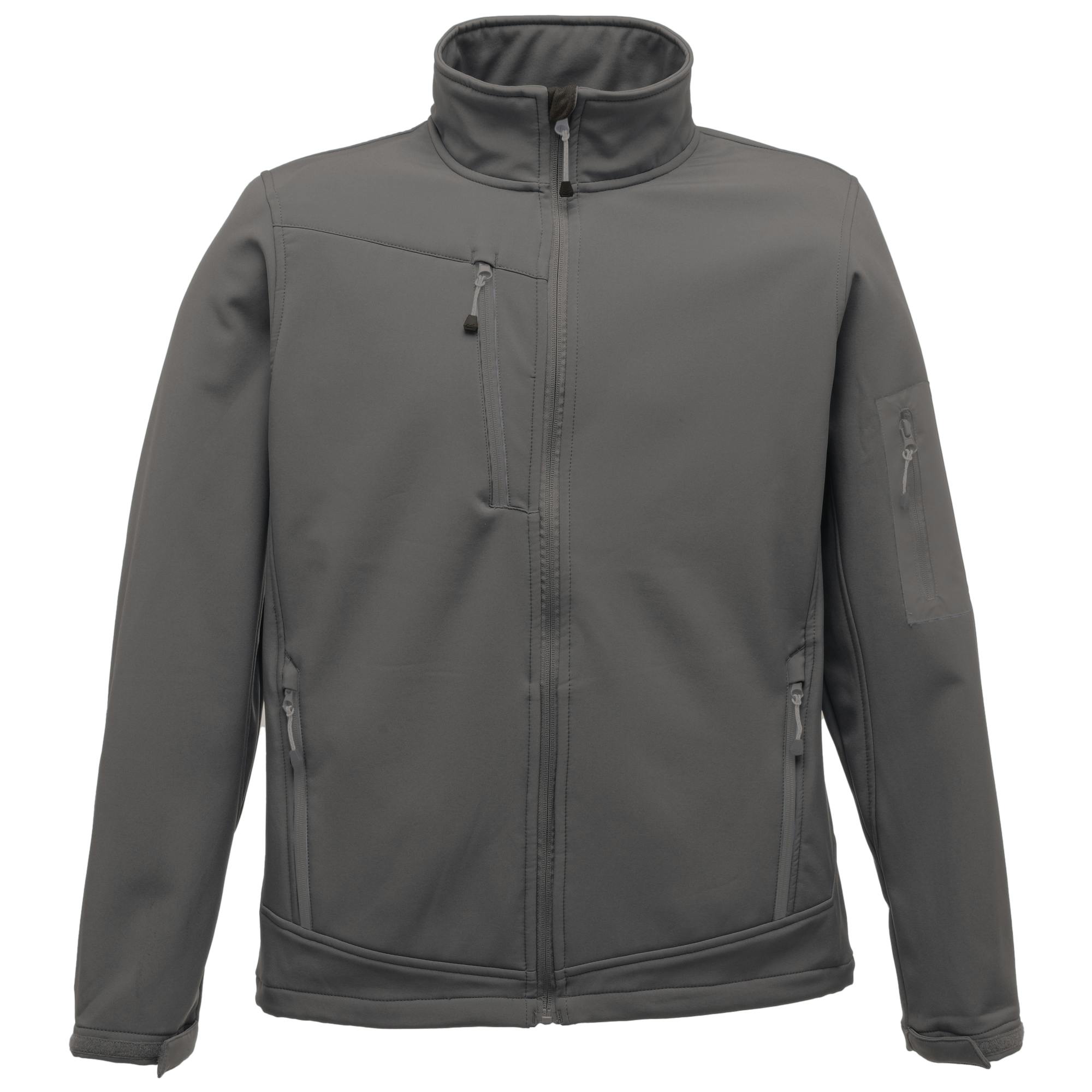 Regatta Men's Grey/Black Professional 3 Layer Membrane Soft Shell Jacket - Seal - S - Seal - 96% Polyester/4% Elastane