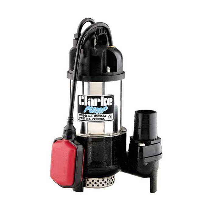 Clarke International Clarke Hse361a 2" 960W 360Lpm 12M Head Submersible Water Pump With Float Switch (110V)