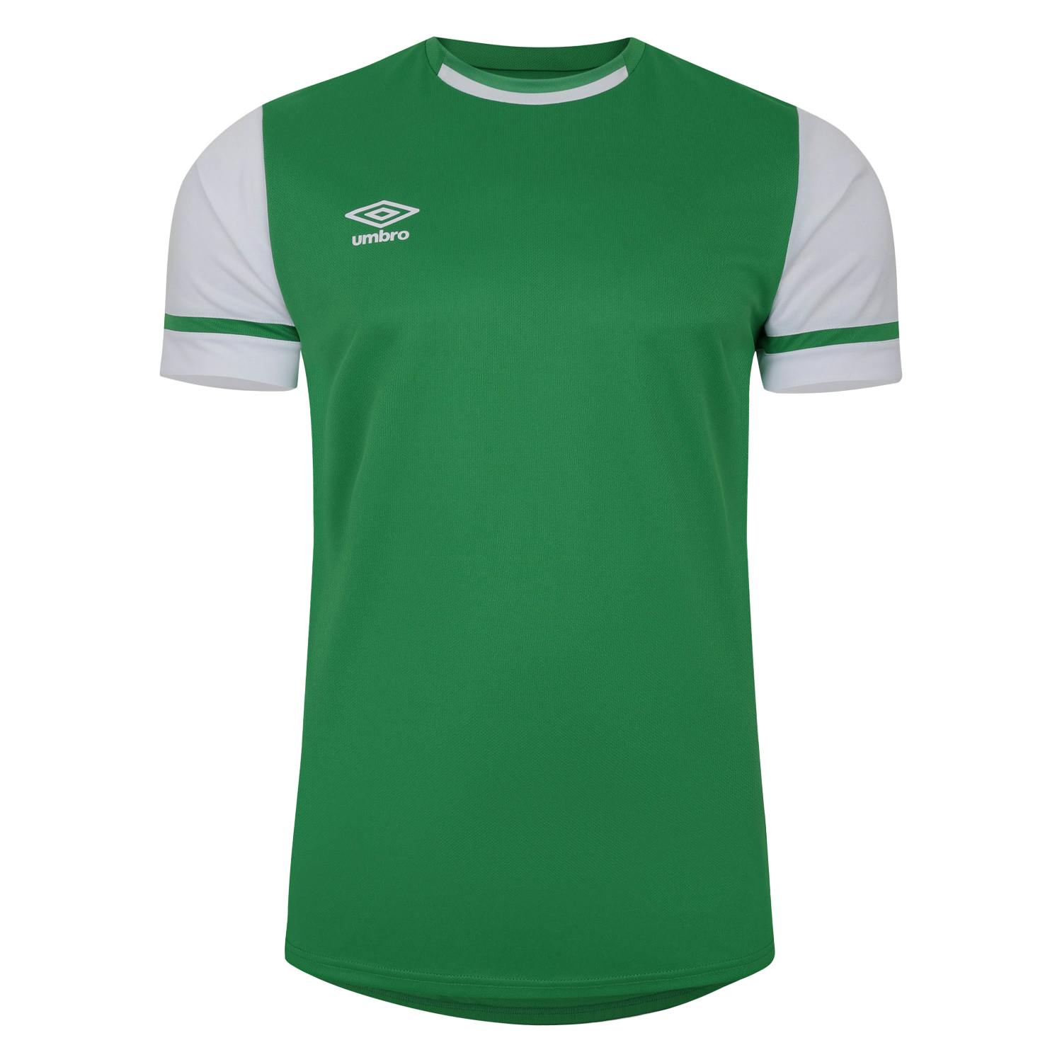 Umbro Men's White Cavelle Jersey T-Shirt - Emerald/Brilliant - Emerald/Brilliant - 3XL - 100% Polyester