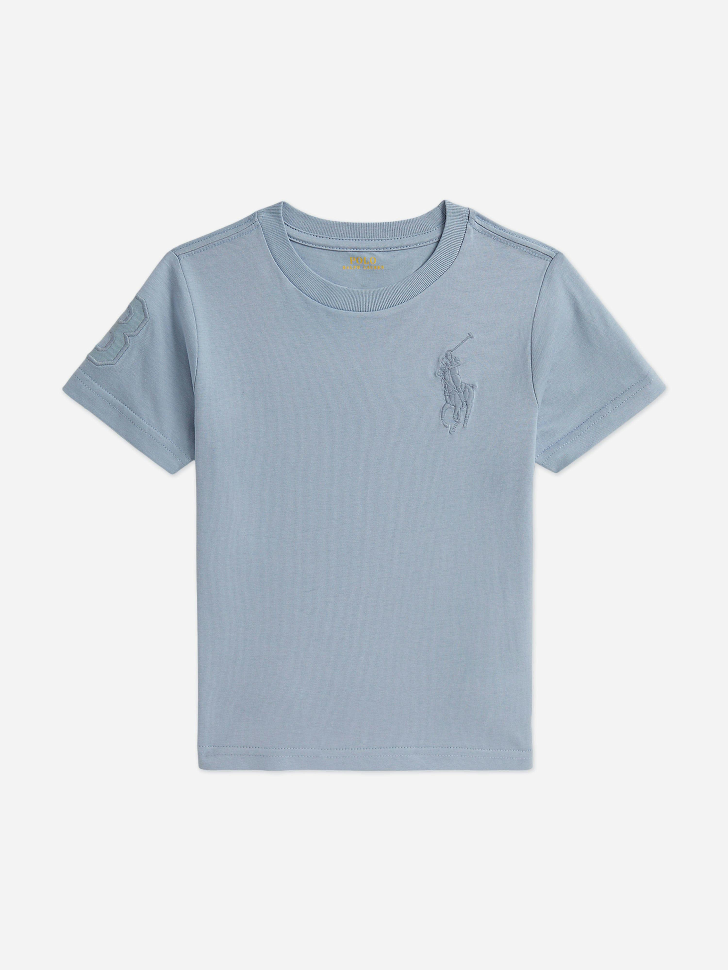 Ralph Lauren Kids Boys Blue Ralph Lauren Logo Jersey T-Shirt In - 7 Yrs