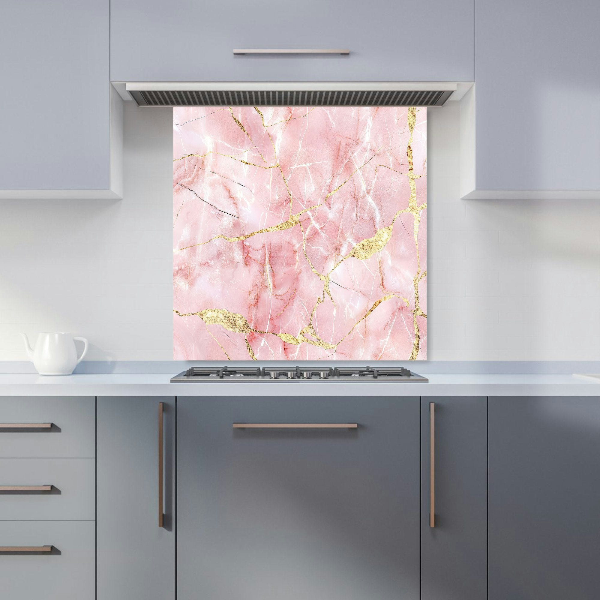 Warren Reed - Designer Rose Marble Effect Kitchen Splashback - W600mm X H600mm