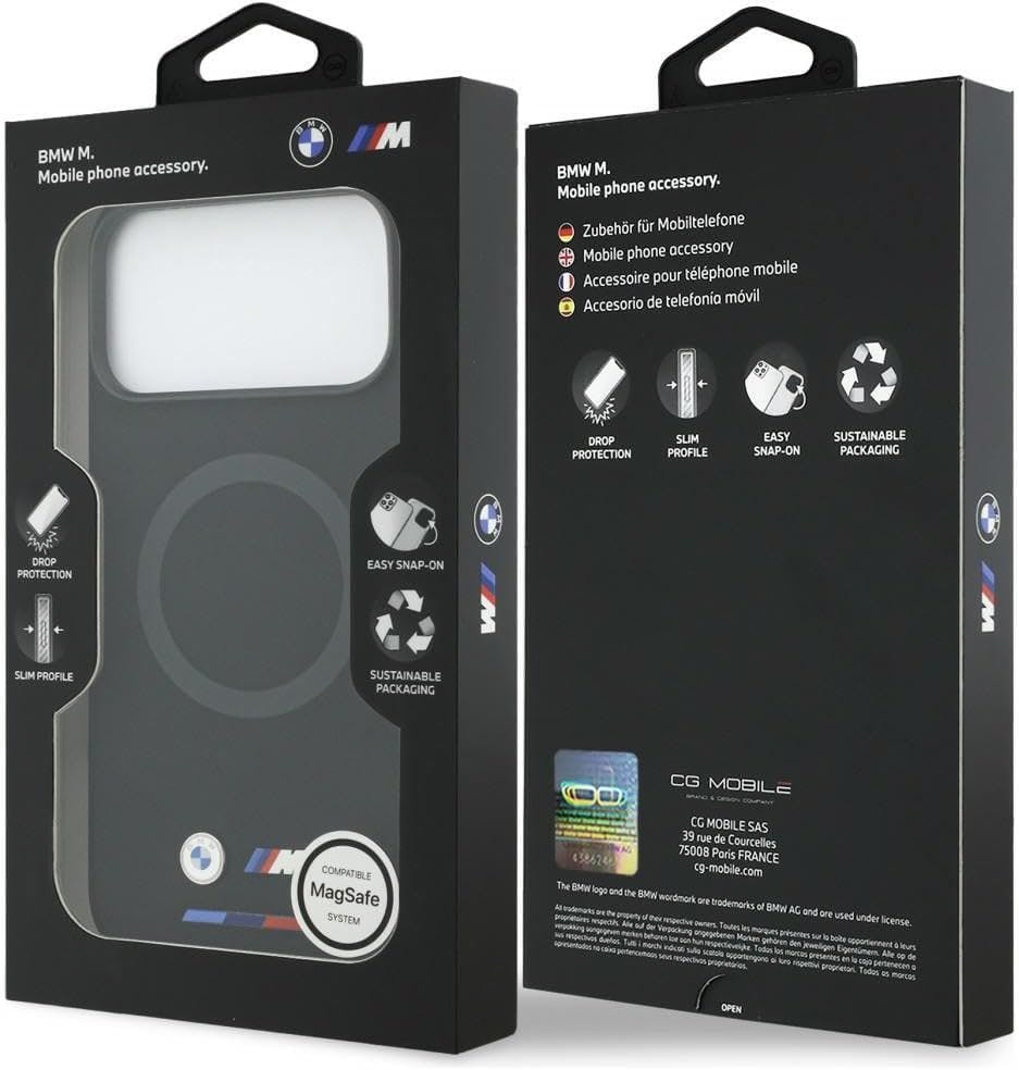 Bmw Black M Series Silicone Logo Case With Magsafe For Iphone 17 Pro Max 6.9" - Bmhmp17x25sitbok