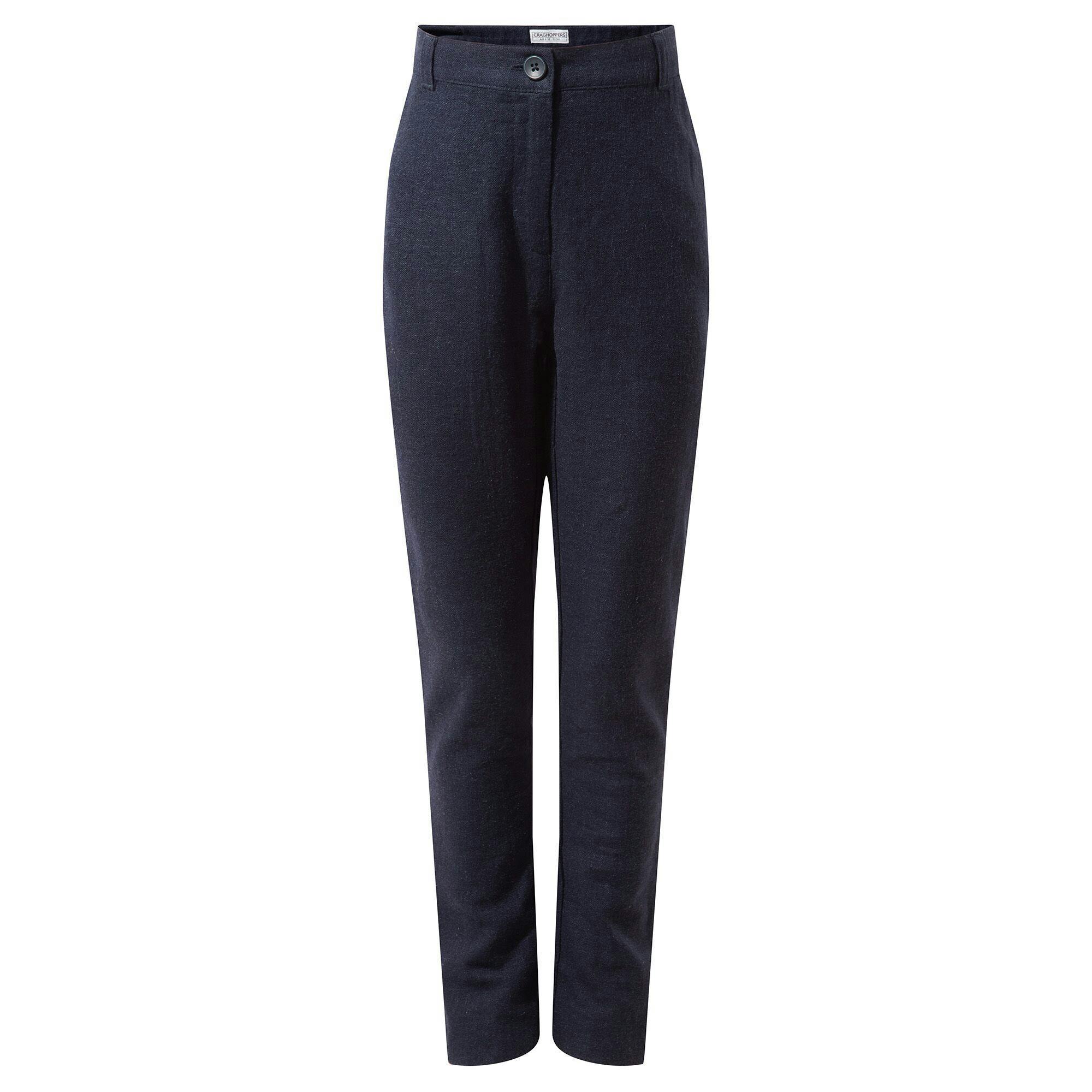 Craghoppers Kids Peggy Trousers - Navy - 9-10 Years - Navy - 55% Linen/45% Cotton