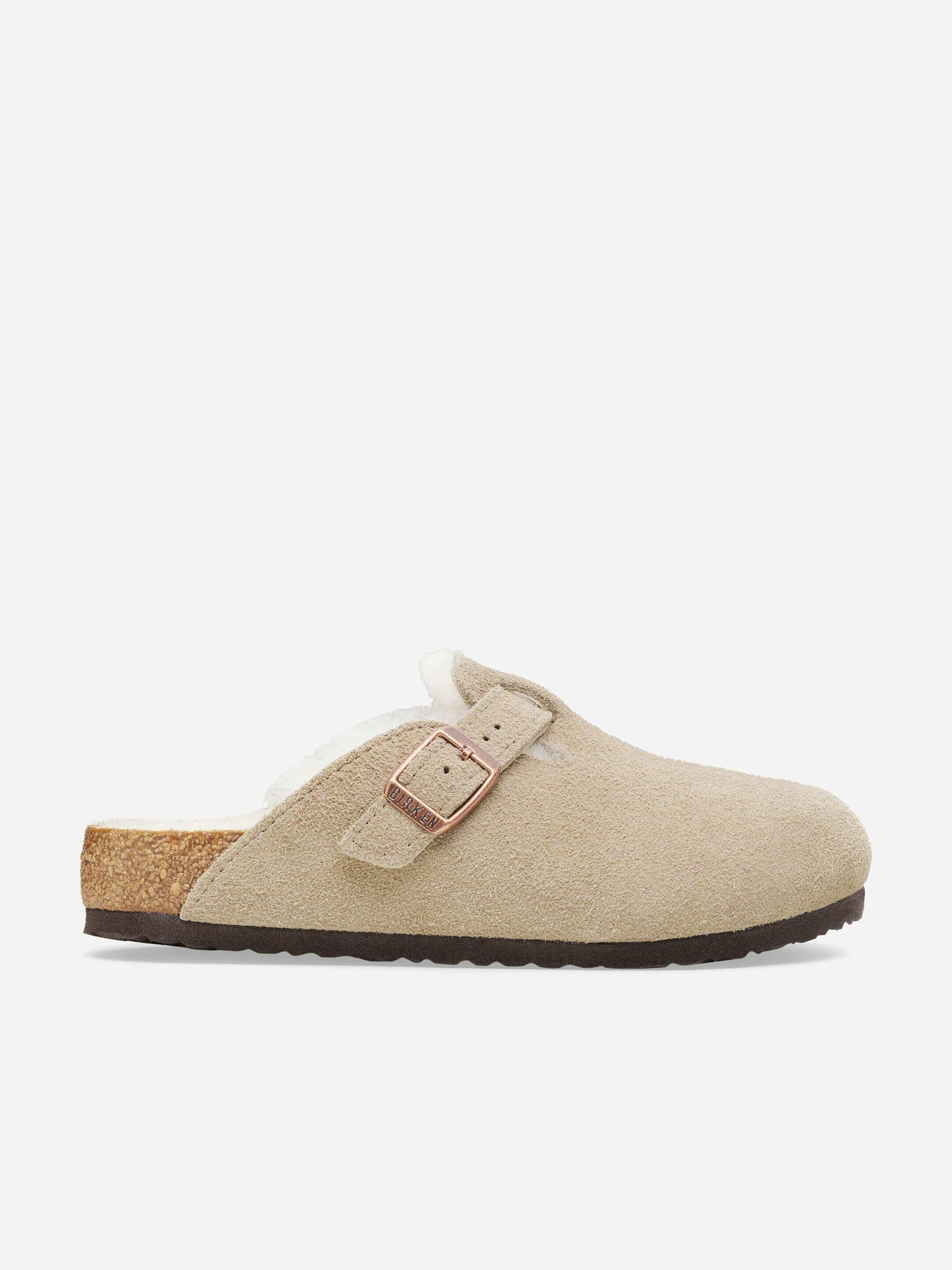 Birkenstock Boys Beige Kids Boston Shearling Clogs In - Eu 29 Uk 11