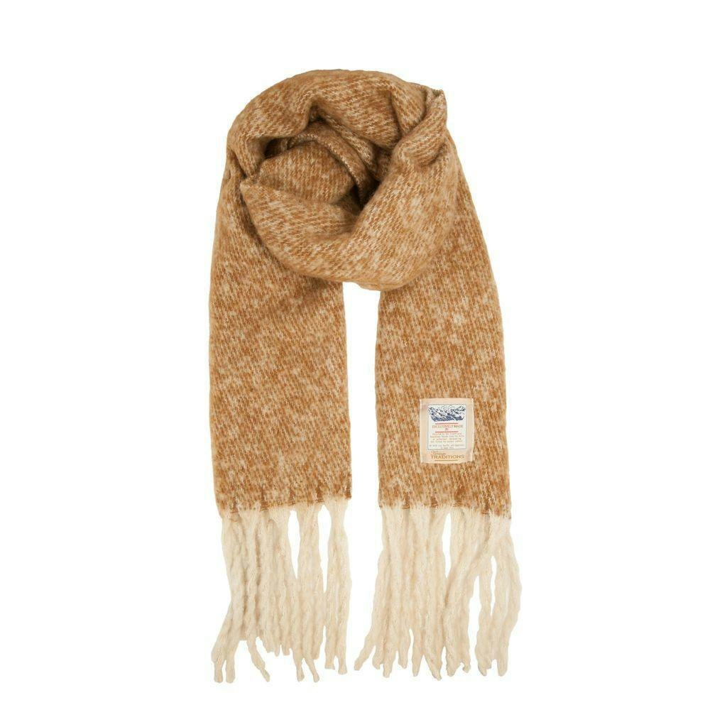 Heritage Traditions Soft Touch Herringbone Blanket Scarf - Mocha