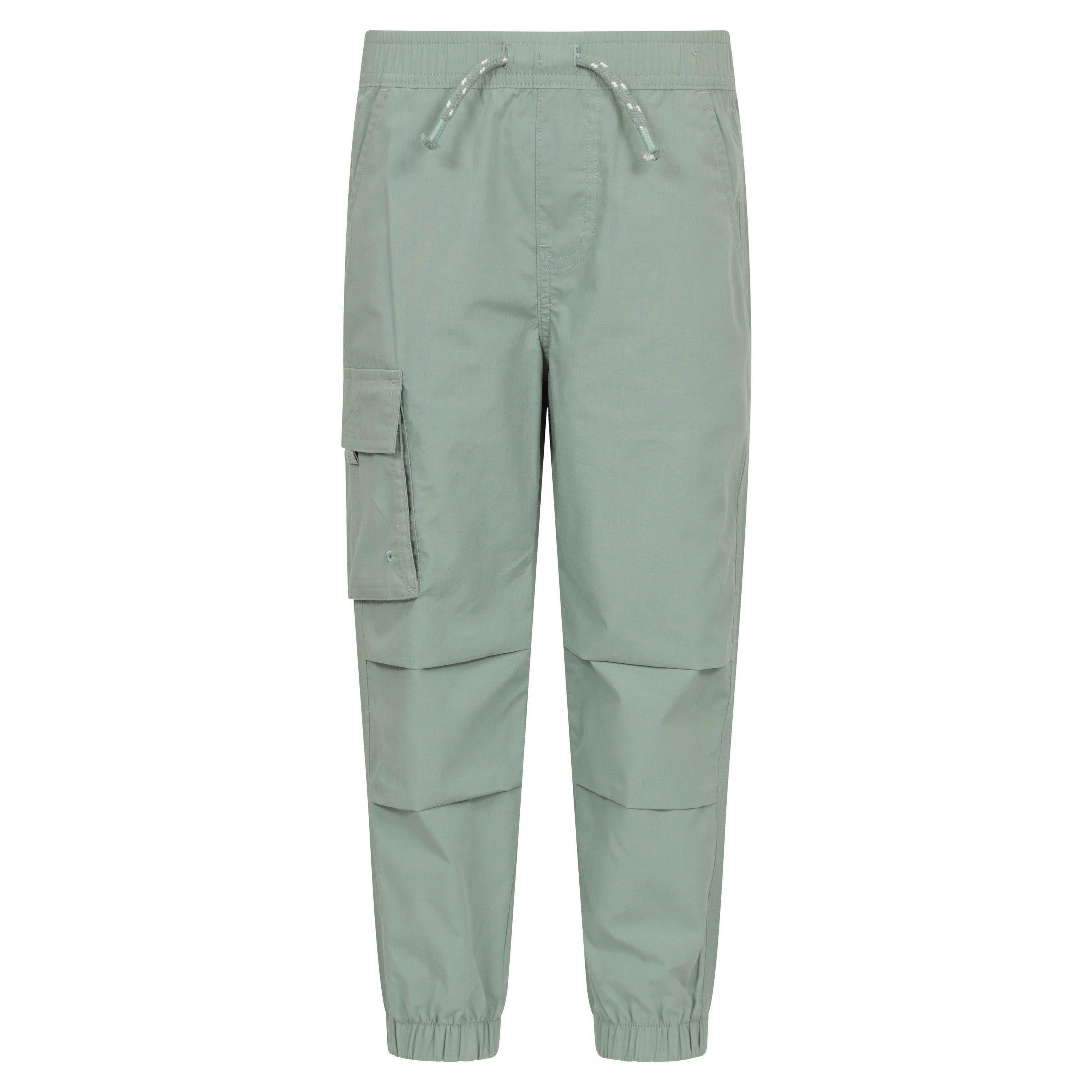 Mountain Warehouse Green Kids Active Hiking Trousers - Pale - 13 Years - Pale - 65% Polyester/35% Cotton