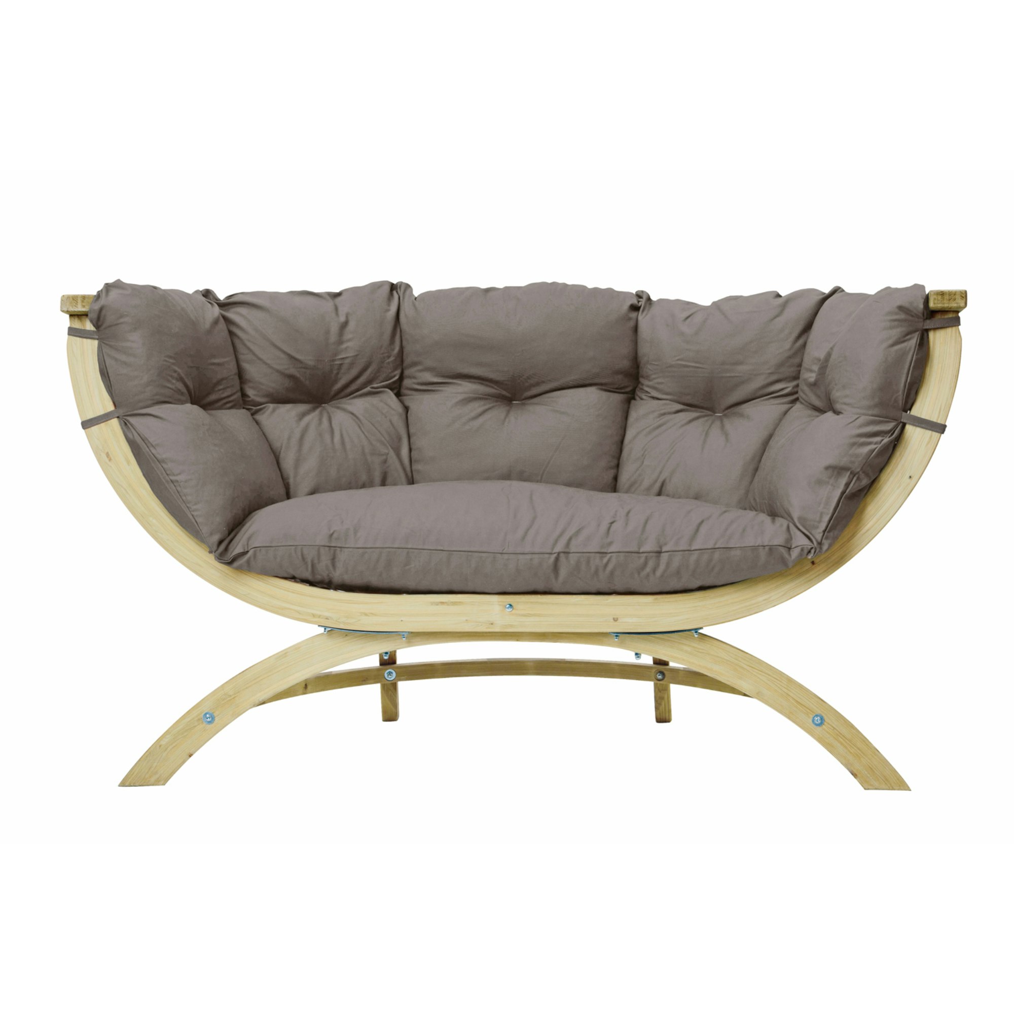 Photos - Garden Furniture Amazonas Rackhams Globo Siena Due Seat - Taupe Weatherproof Silver