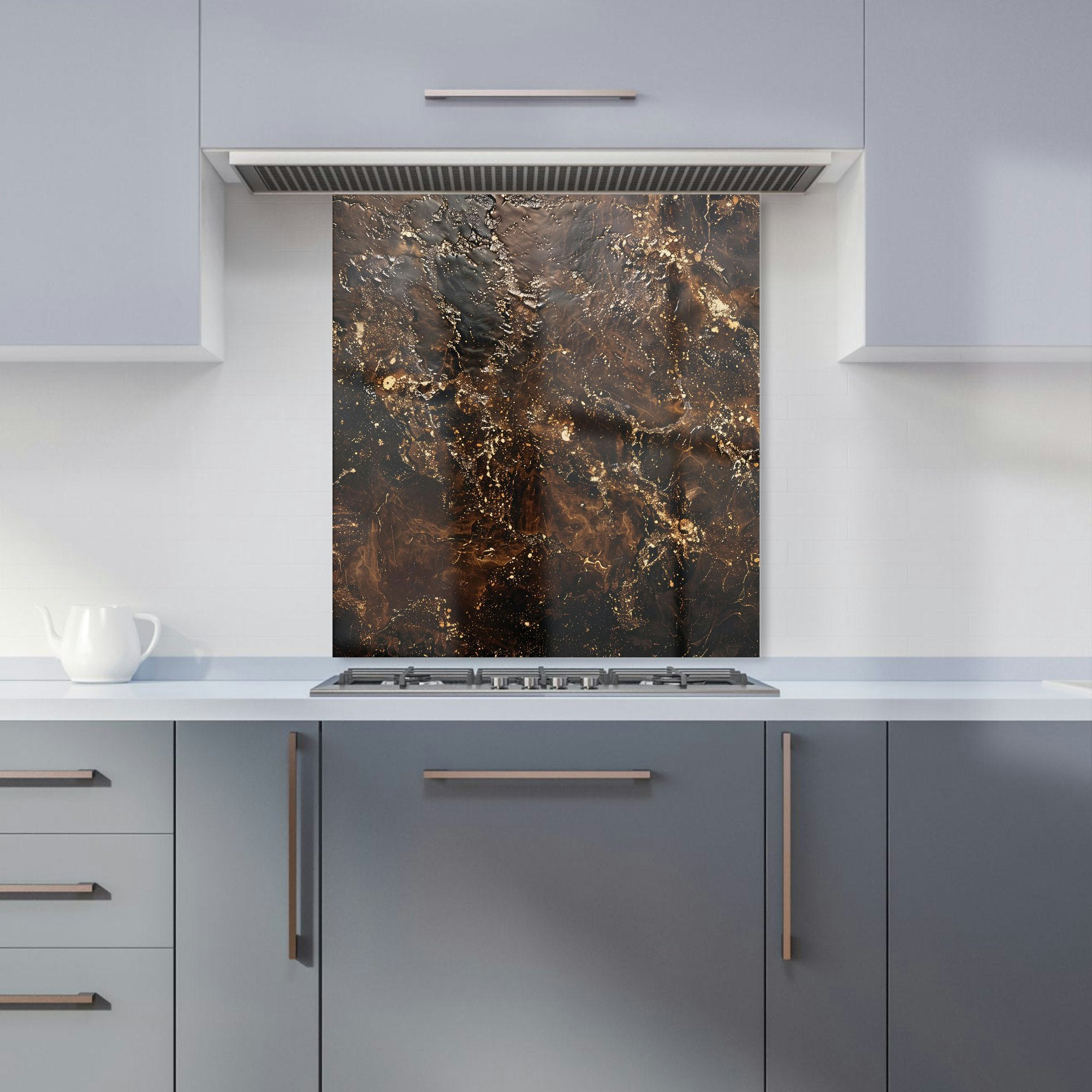 Rackhams Bronze - Designer Quartz Effect Kitchen Splashback - W600mm X H650mm
