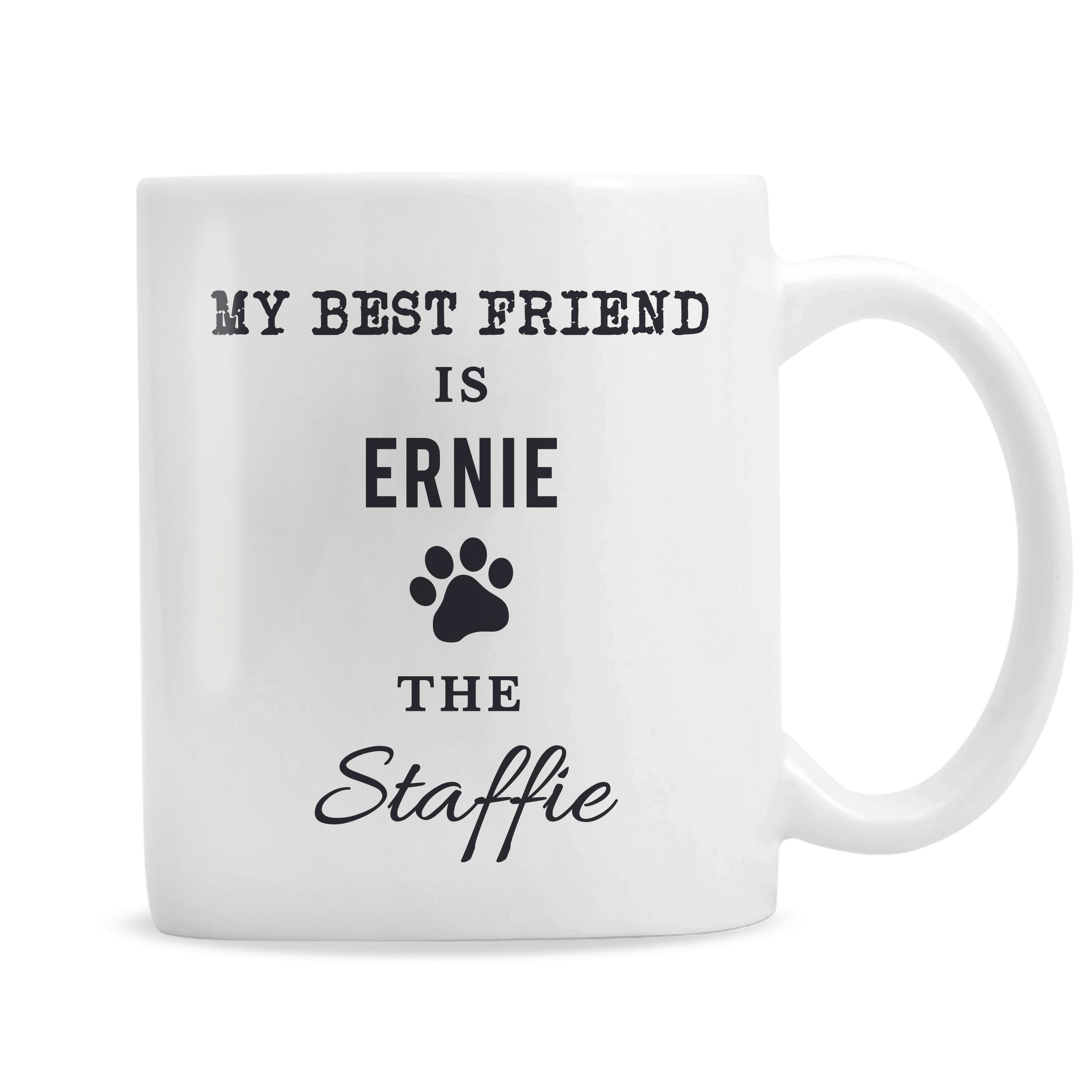 Rackhams Personalised Paw Print Dog Breed Mug