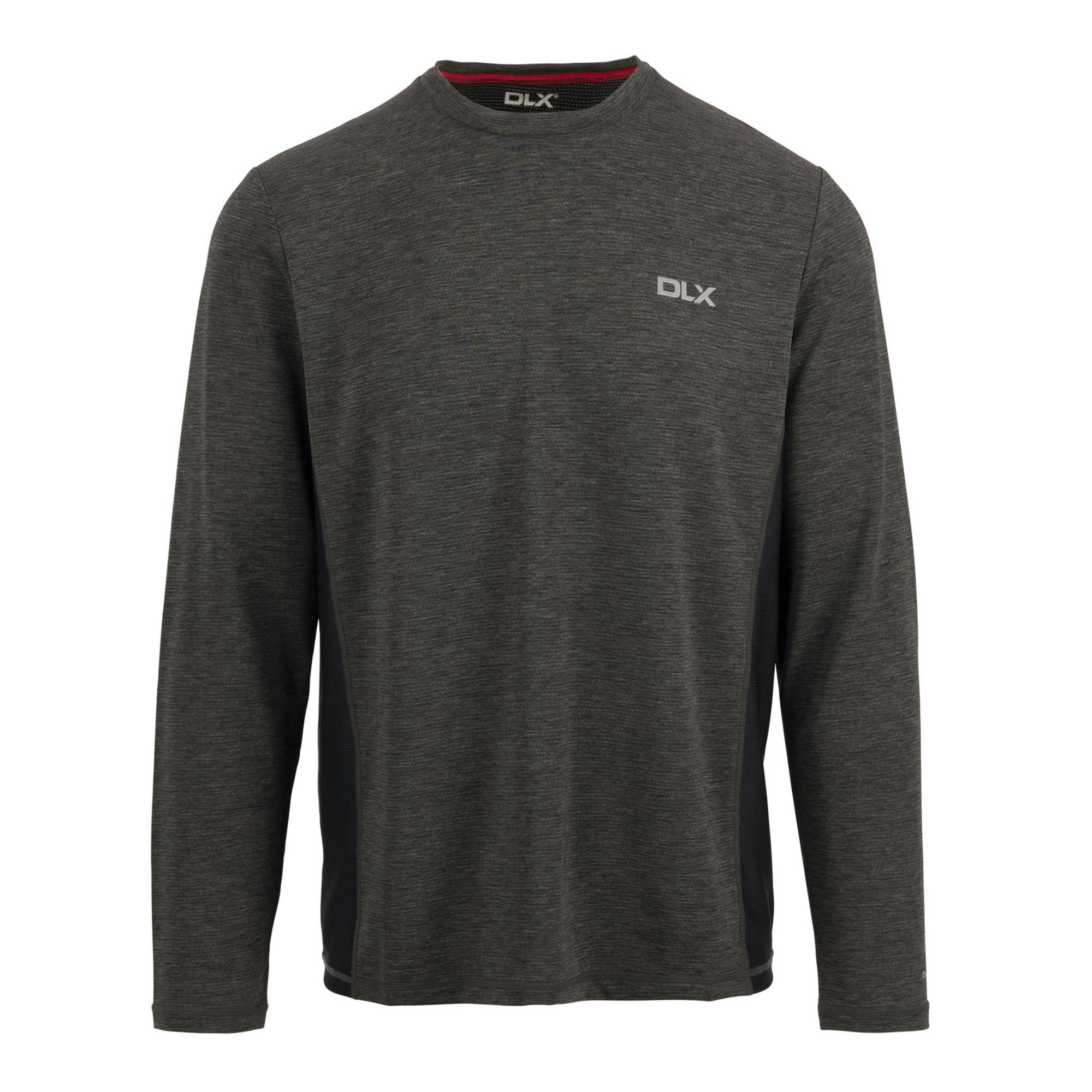Trespass Men's Dark/Grey Charlie Long-Sleeved T-Shirt - Marl - Xs - Marl - 85% Polyester/15% Elastane