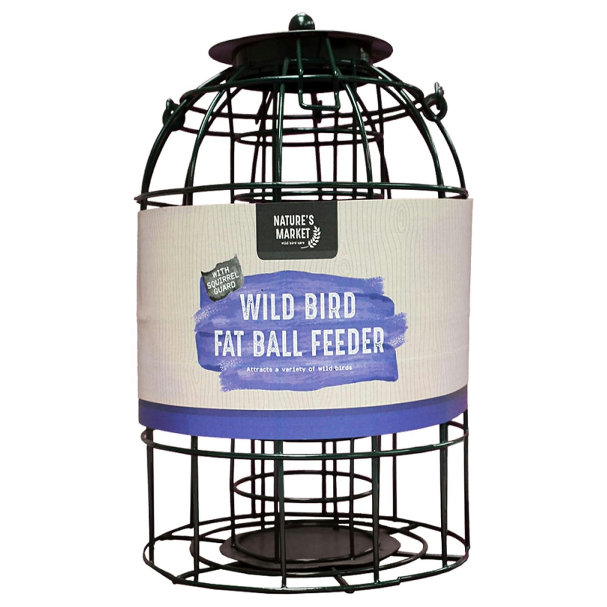 Storm Trading Group Metal Hanging Bird Feeder Cages With Squirrel Guard - Fat Ball Feeder