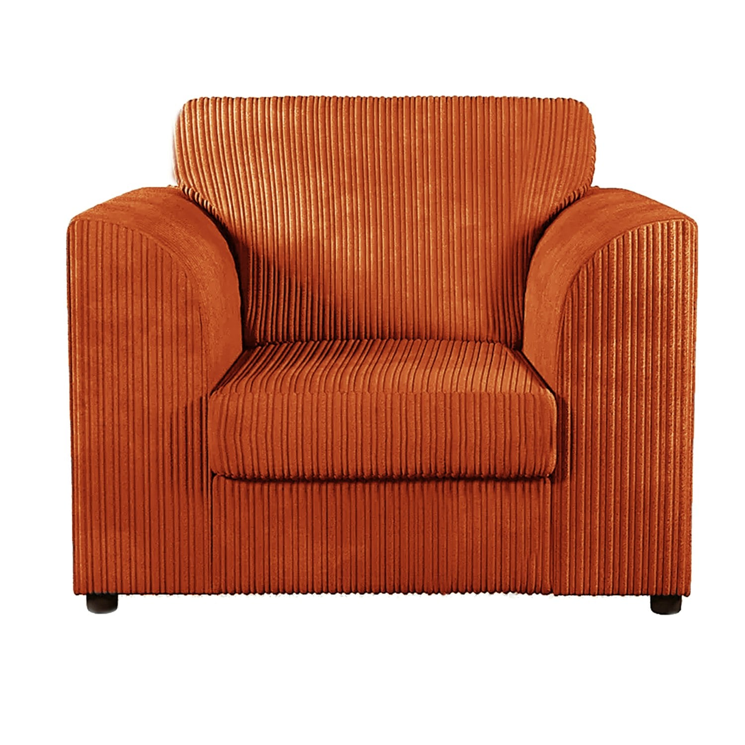Rackhams Orange Luxor / Ferguson Cord Armchair