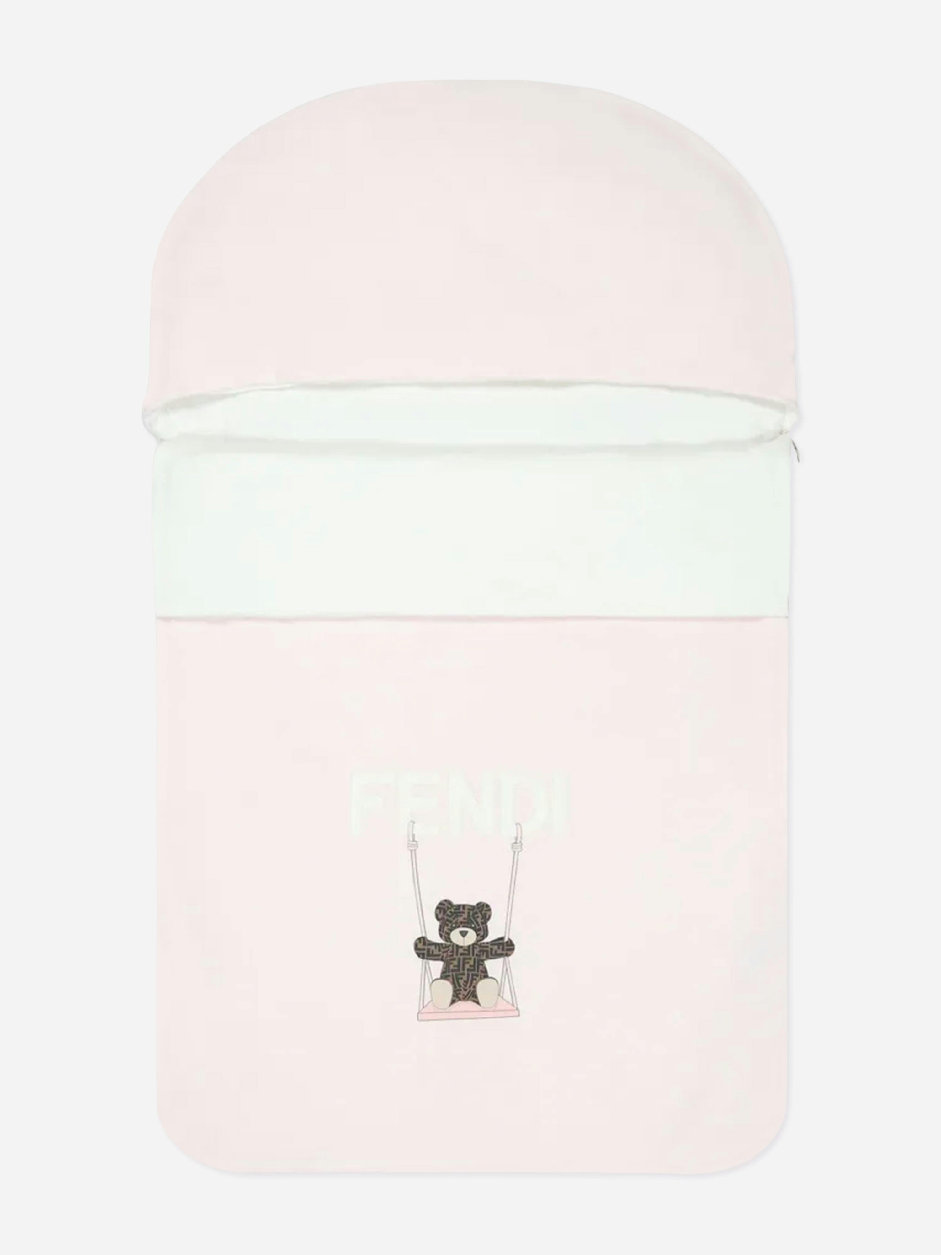 Fendi Kids Girls Pink Fendi Baby Bear Logo Nest In (78Cm) - One Size