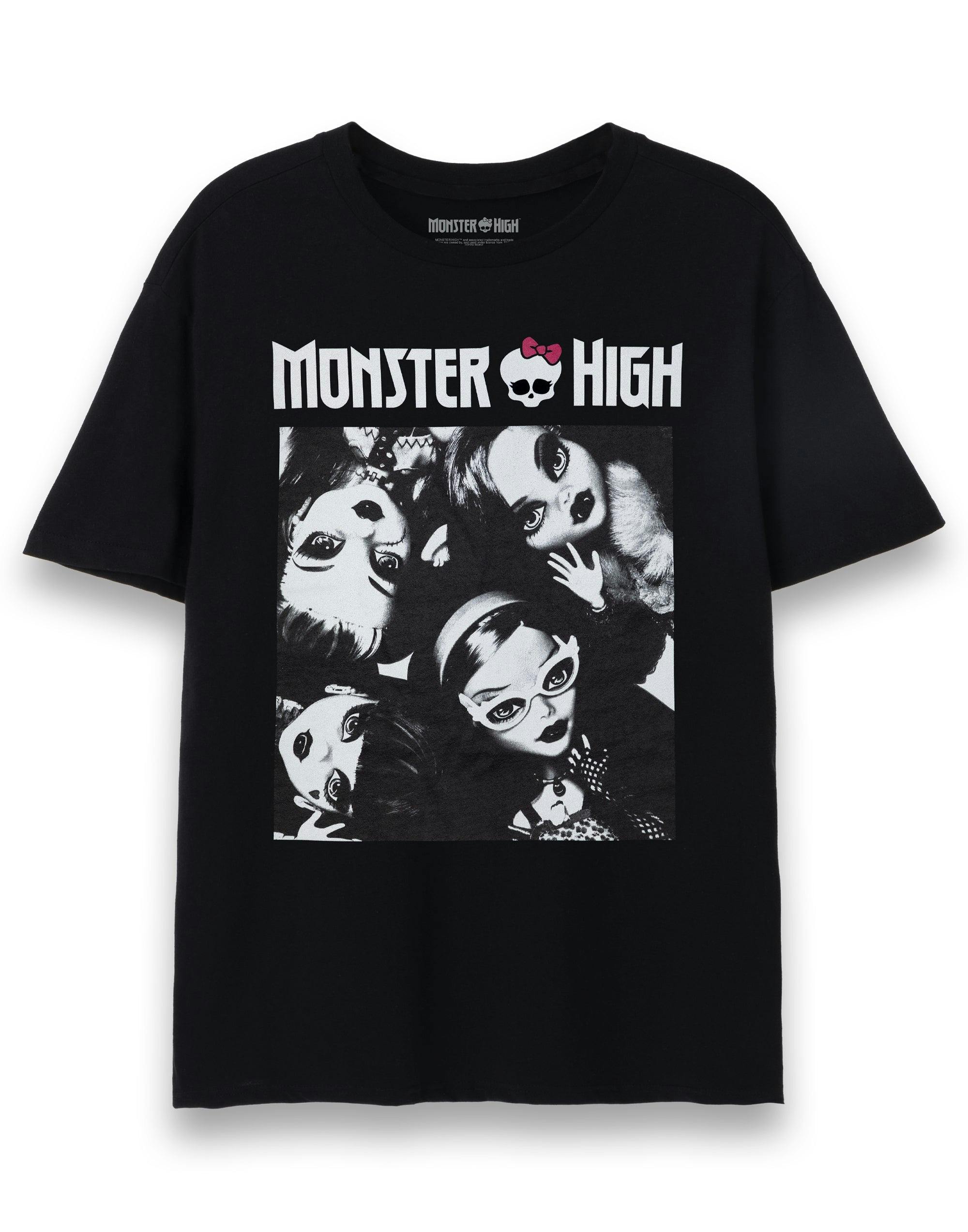 Vanilla Underground Women's Black Monster High Dolls Short Sleeved T-Shirt - XXX-Large