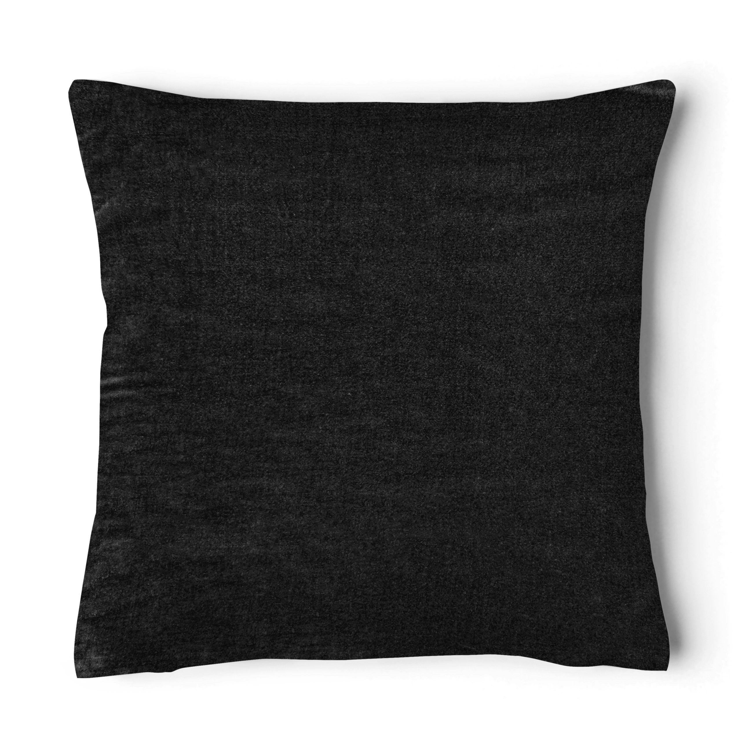 Intimates Black Plain Velvet Soft Cushion - 43Cm X 43Cm