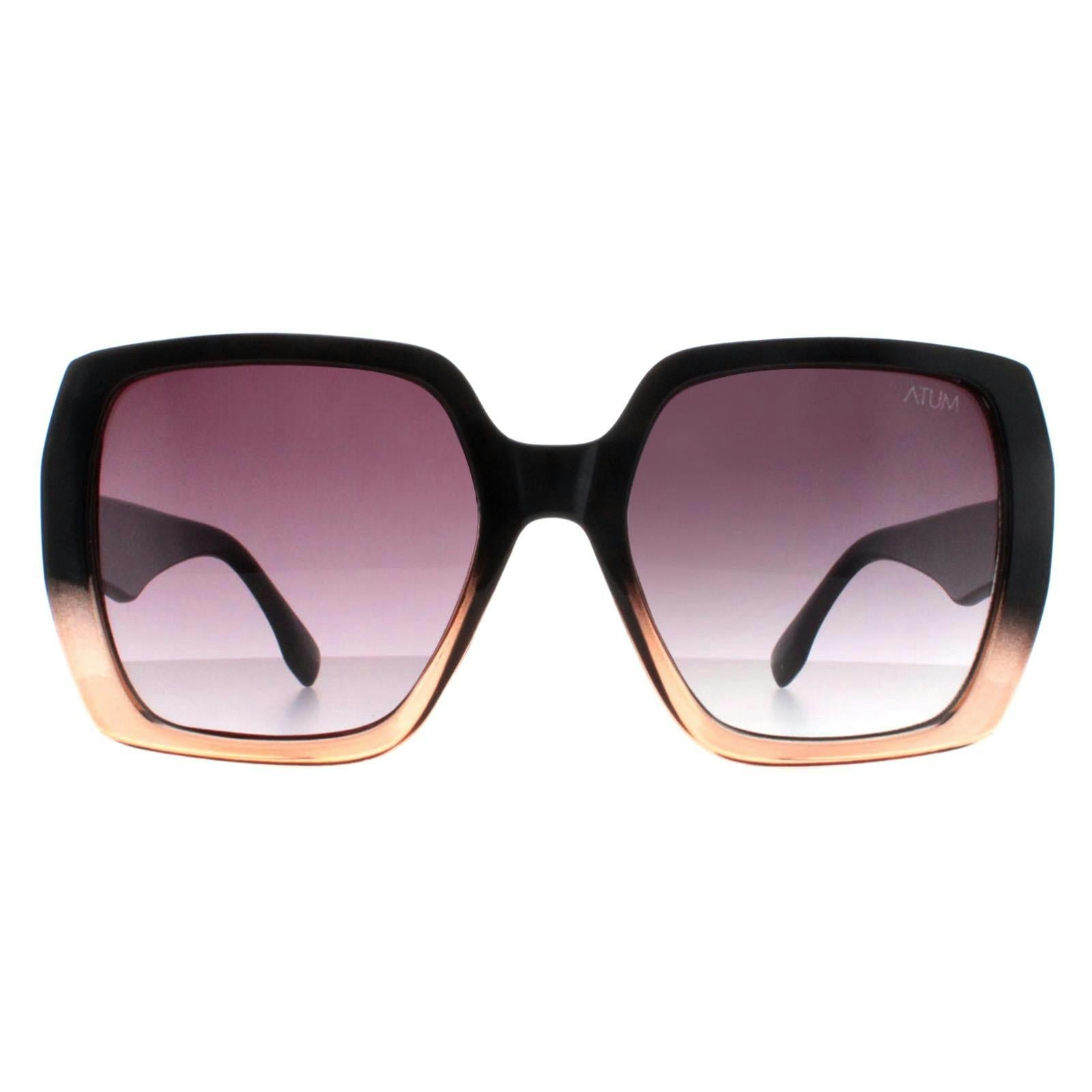 Atum Square Womens Black Nude Gradient Smoke Grey Zouk - One Size - Image 3