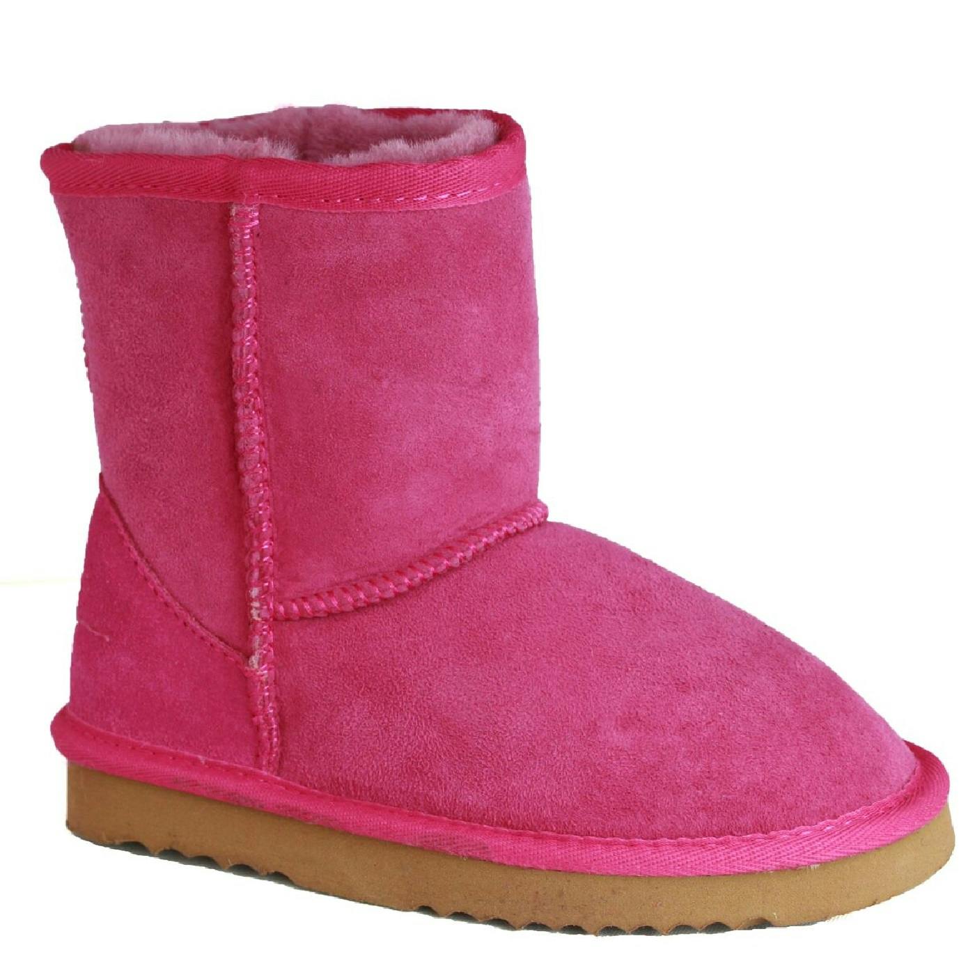 Eastern Counties Leather Pink Kids Charlie Sheepskin Boots - 9 Child Uk