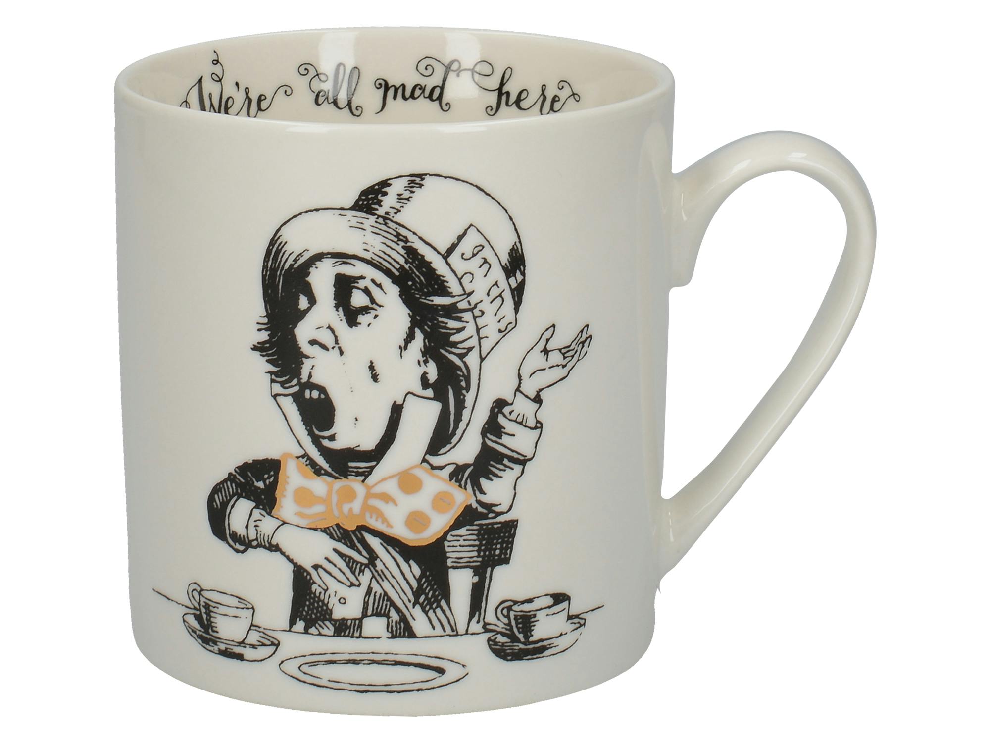 Rackhams White Victoria And Albert Alice In Wonderland Mad Hatter Can Mug - Fine China - Mug