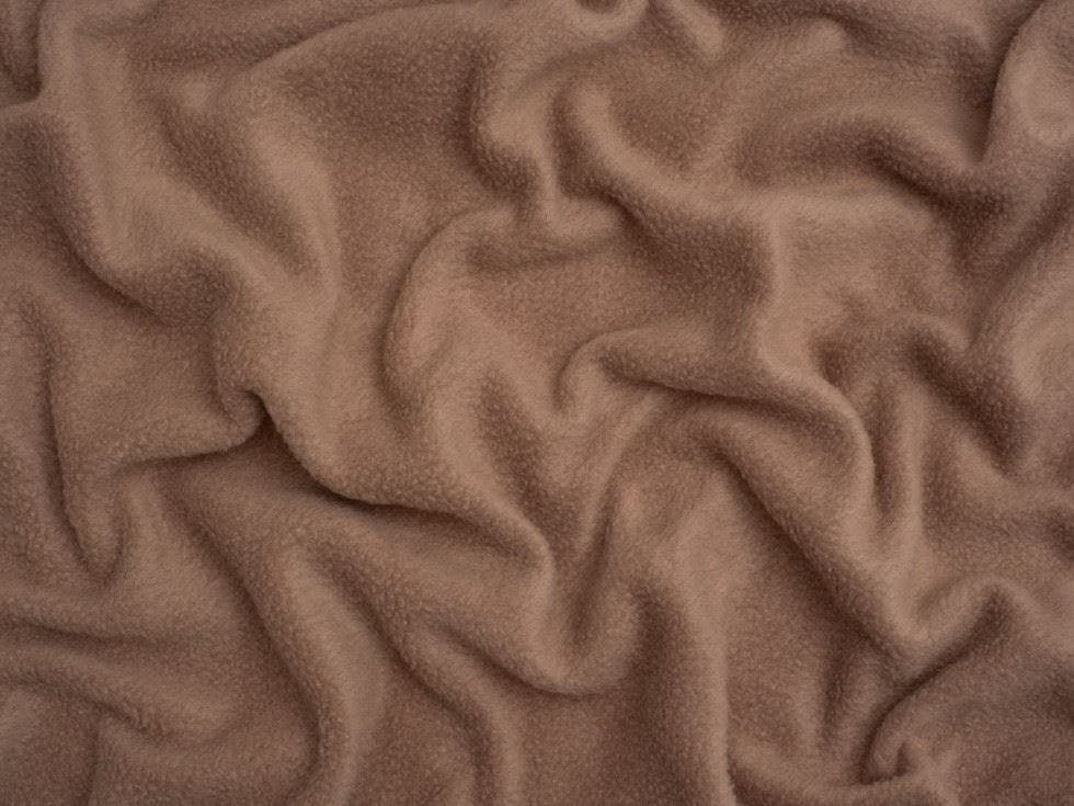 Minerva Yellow Core Range Polar Fleece Fabric - Plain Design Dressmaking Fabric, 150 Cm / 60" Wide - Per Metre - Mushroom