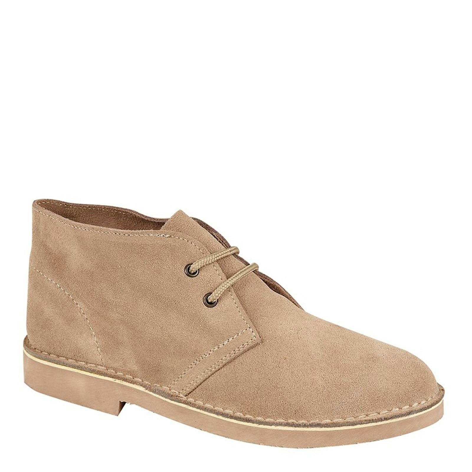 Roamers Men's M 467 Desert Boots - Stone - 11 Uk