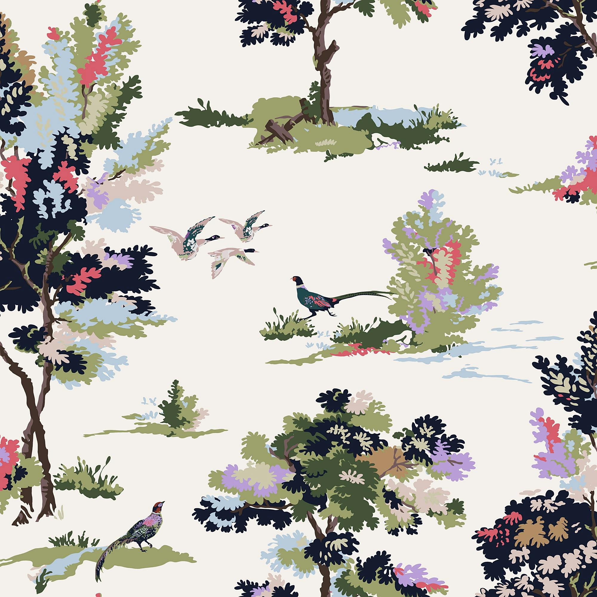 Joules Woodland Scene Dawn Grey Wallpaper - Image 3