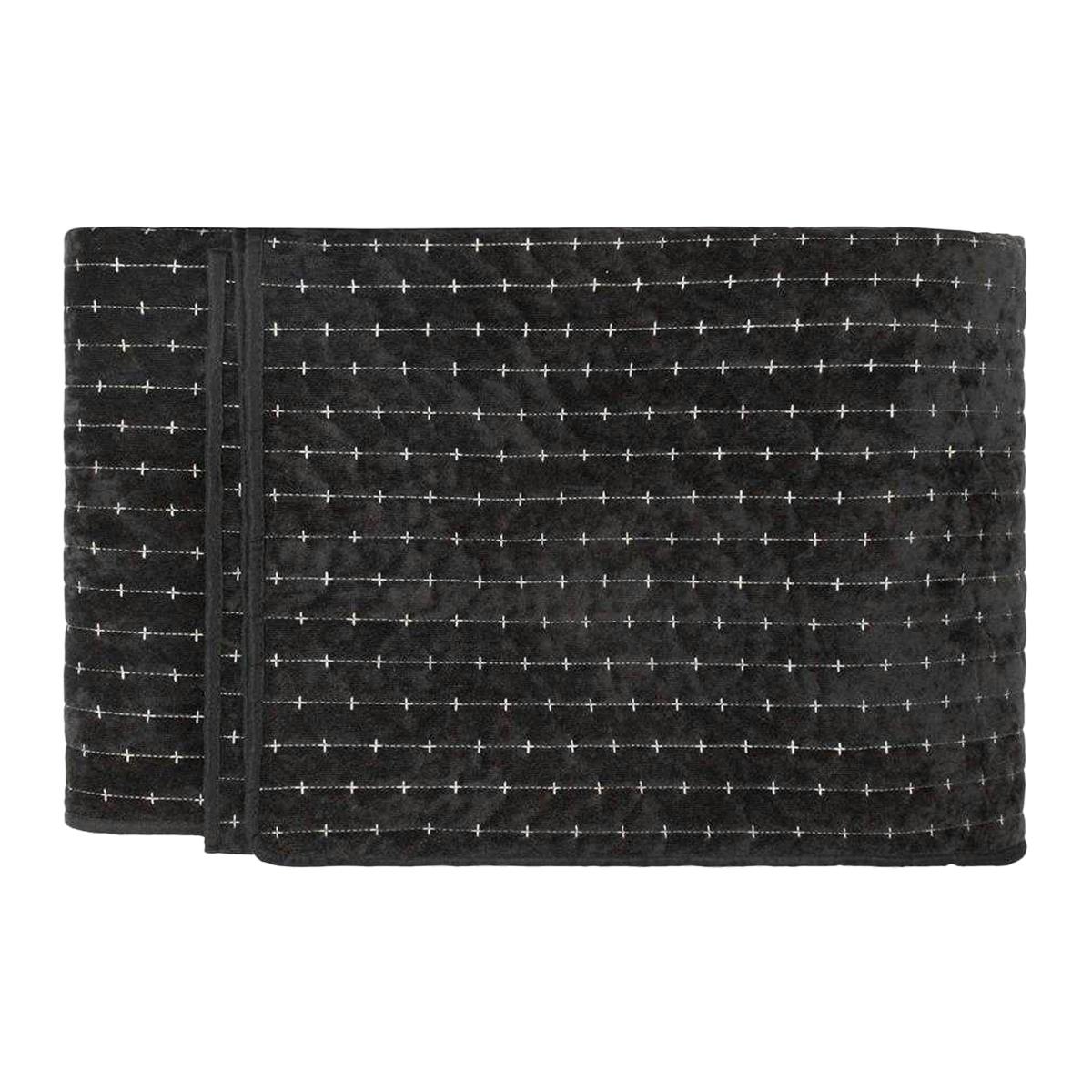 Rackhams Black Henley Pin-Cord Bedspread - 235Cm X 235Cm - 100% Mixed