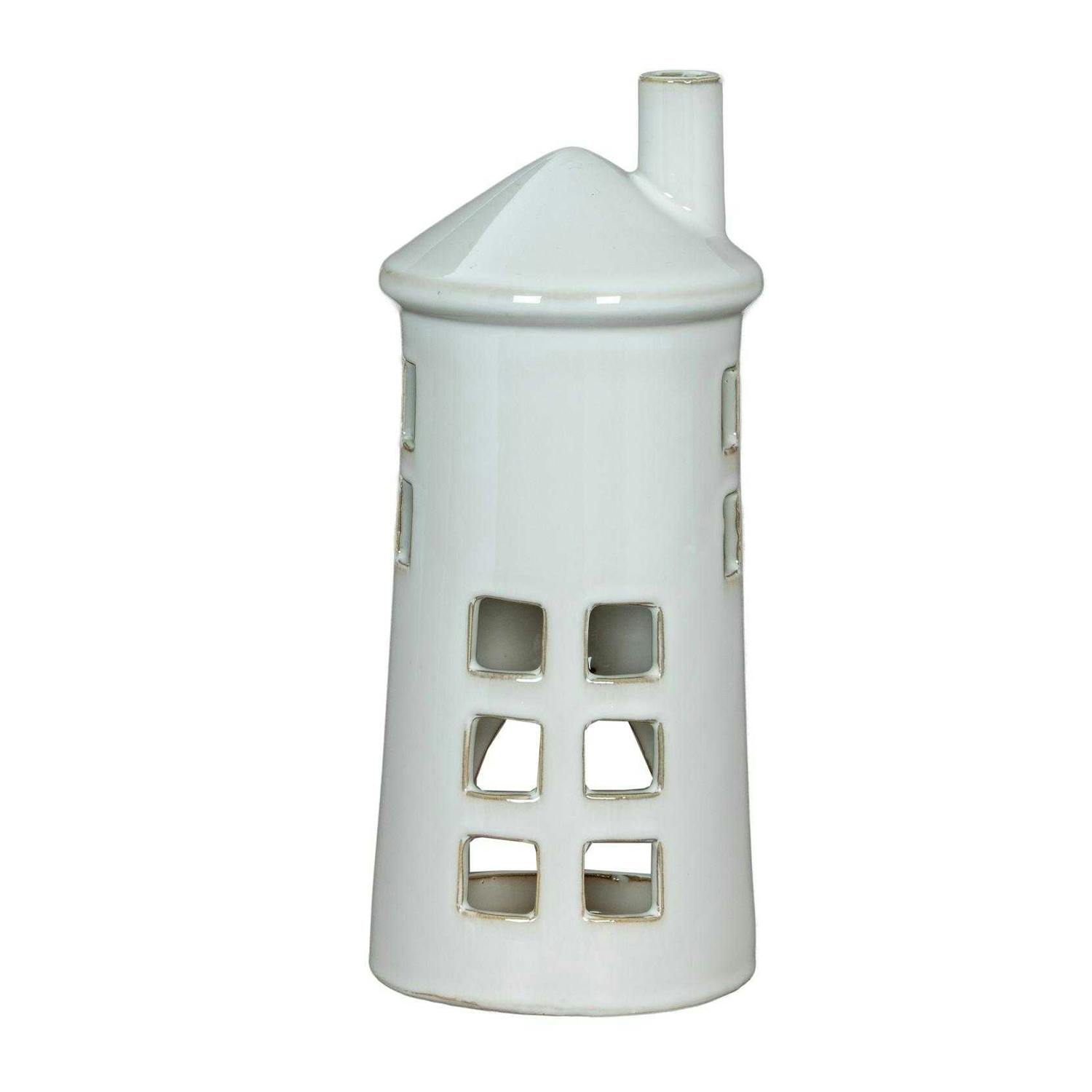 Rackhams Light/White House Tea Holder - 28Cm X 11Cm X 11Cm - 100% Mixed