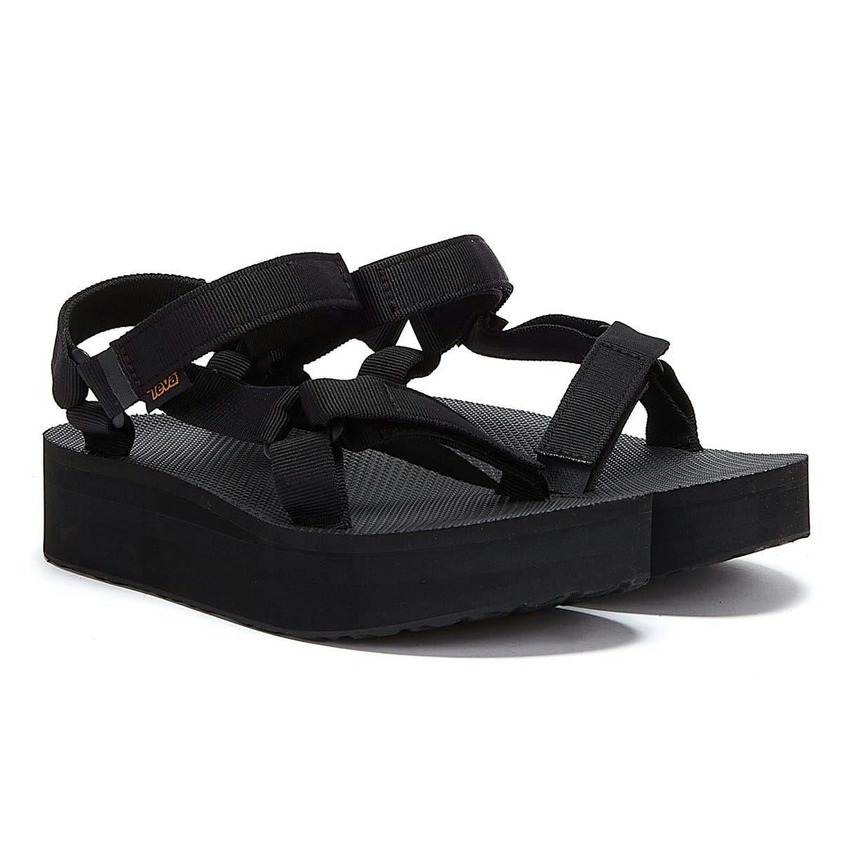 Teva Women's Black Flatform Universal Sandals - Uk 7 / Eu 40 / Us 7.5