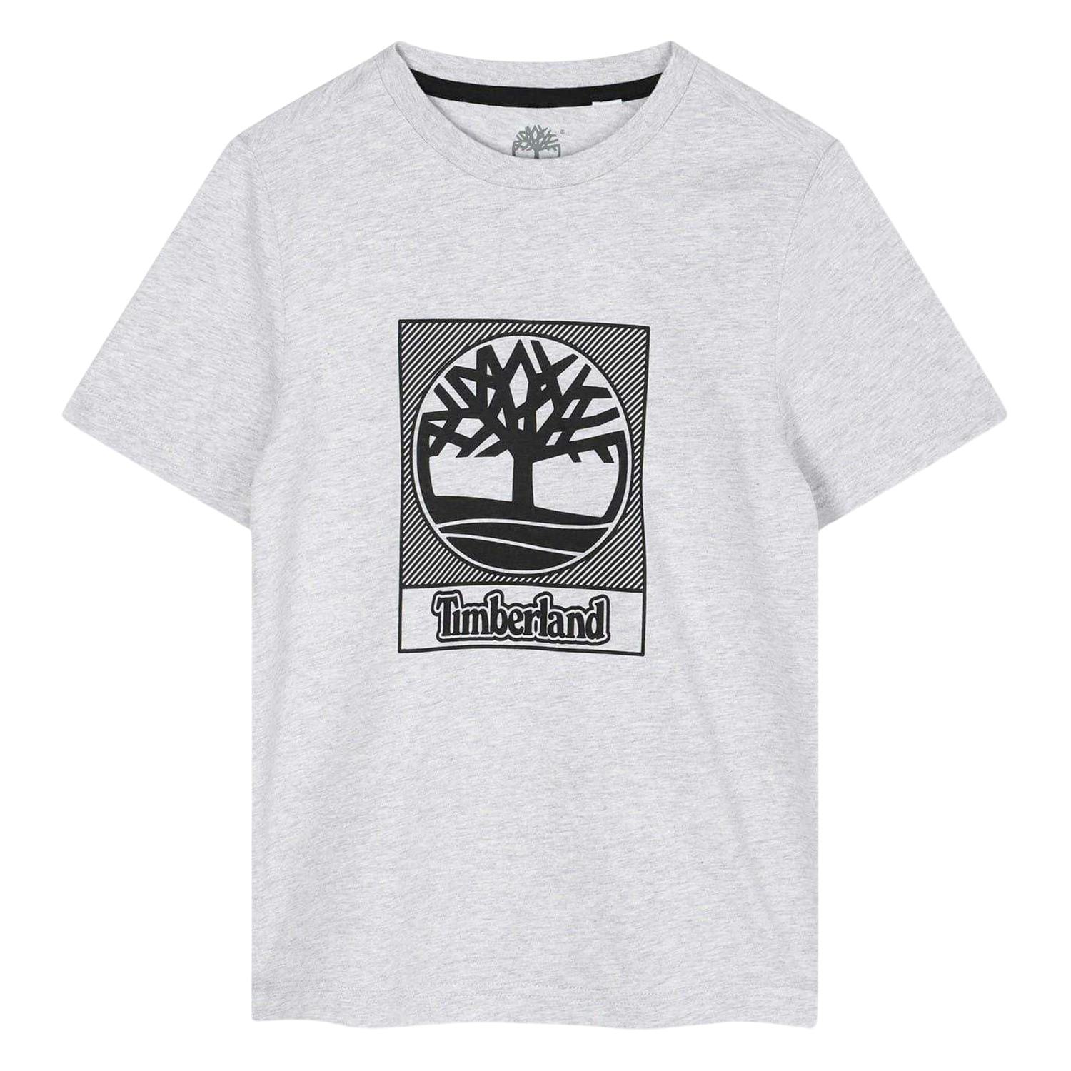 Timberland Boys Grey Logo Regular T-Shirt - 12 Years - 100% Cotton