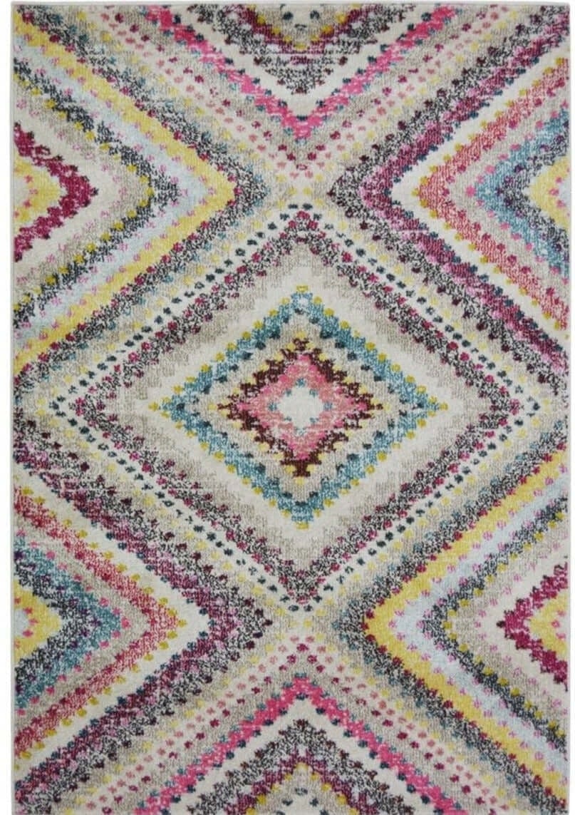 The Rugs Villa Multicolour Diamond Rug - 80X150 Cm