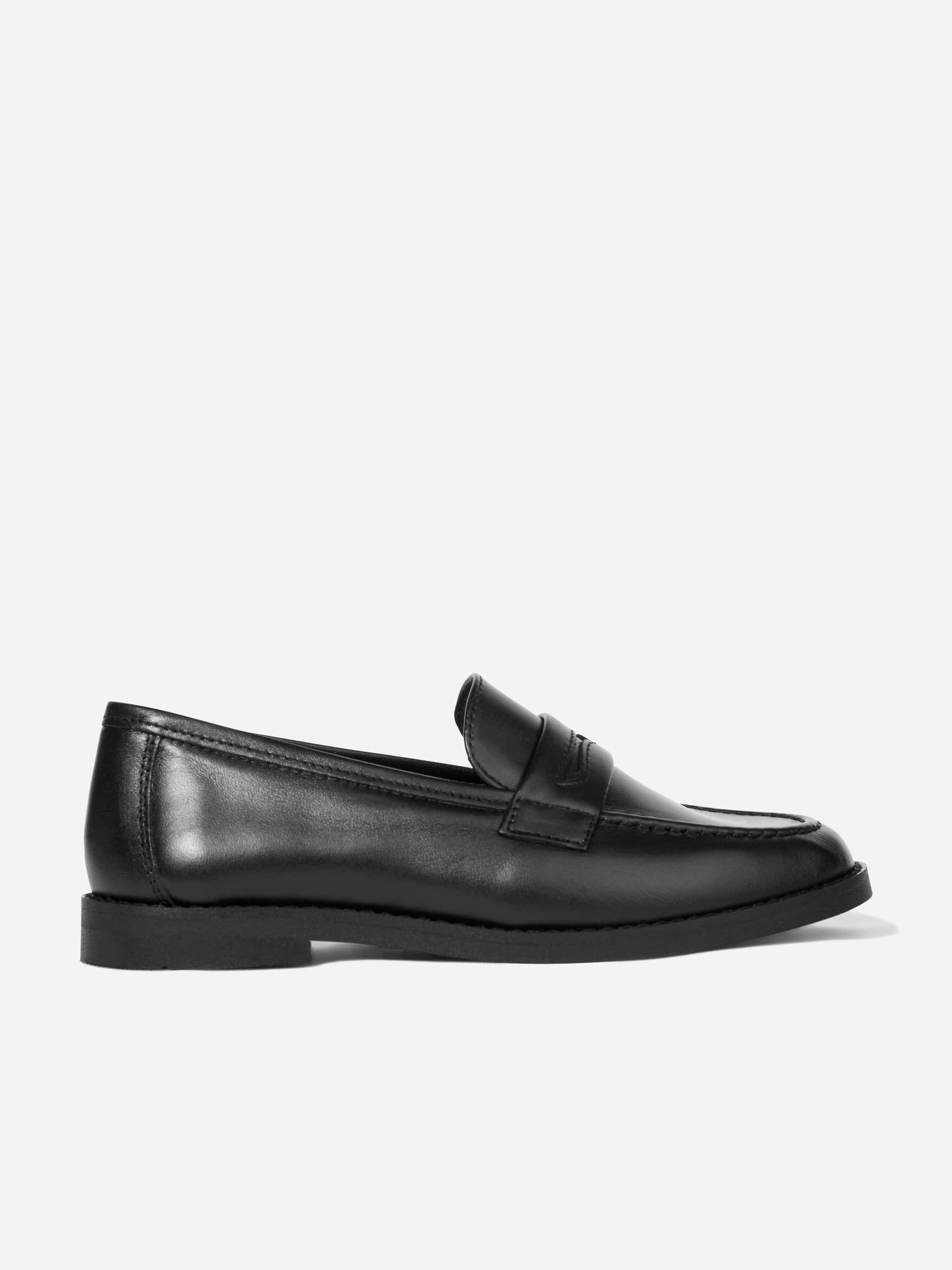 Andanines Boys Black Leather Loafers In - Eu 35 Uk 2.5