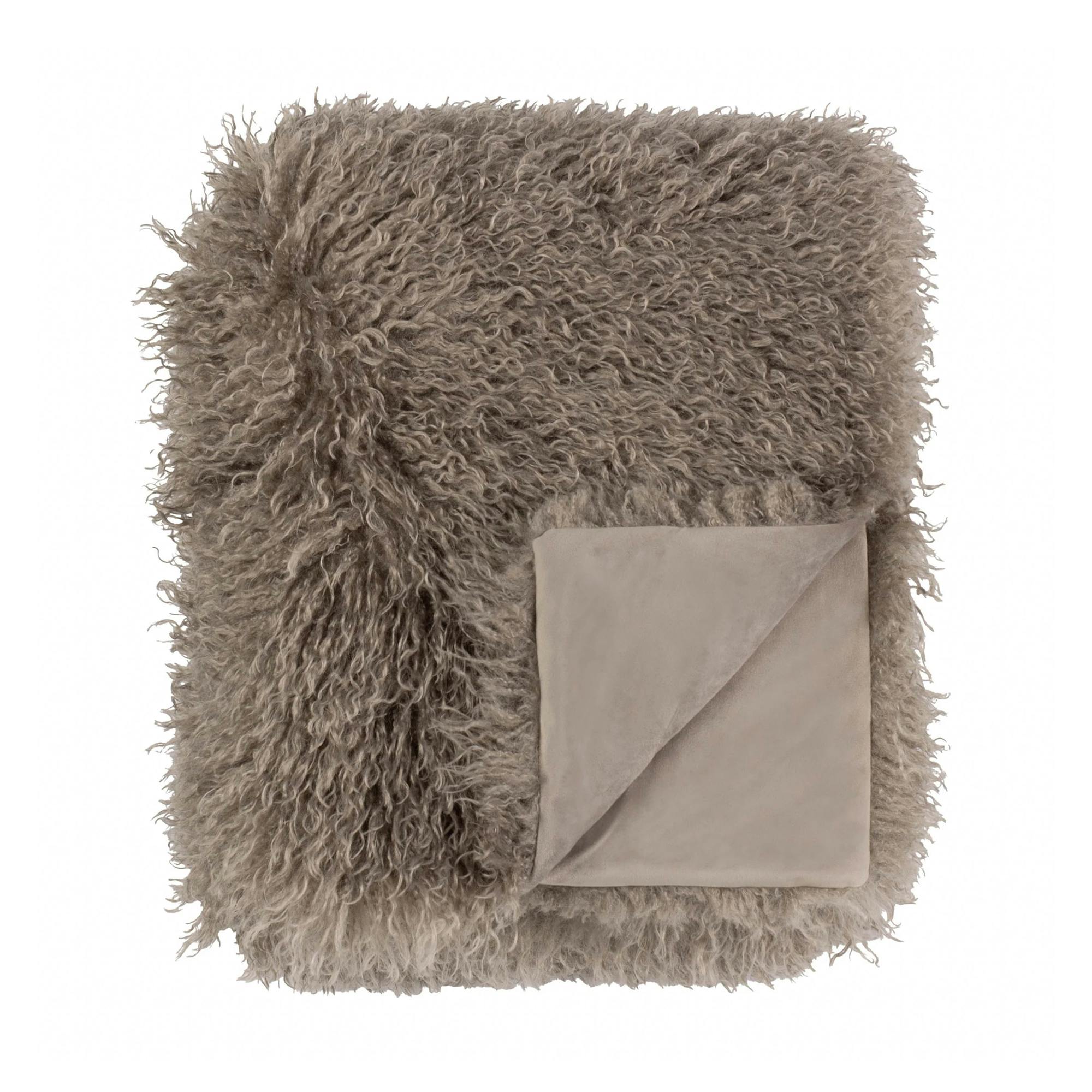 Furn Rowan Faux Fur Throw - Mocha - 130Cm X 175Cm - Mocha - 100% Polyester