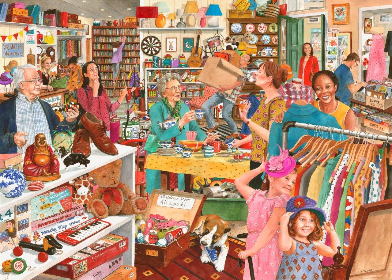 The House Of Puzzles , Charity Bargains - 1000 Piece Jigsaw Puzzle