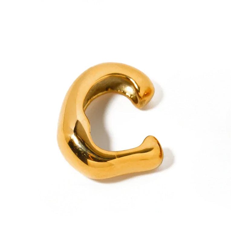 Elk & Bloom Gold Chubby 14K Huggie Hoop Ear Cuff - No Thank You