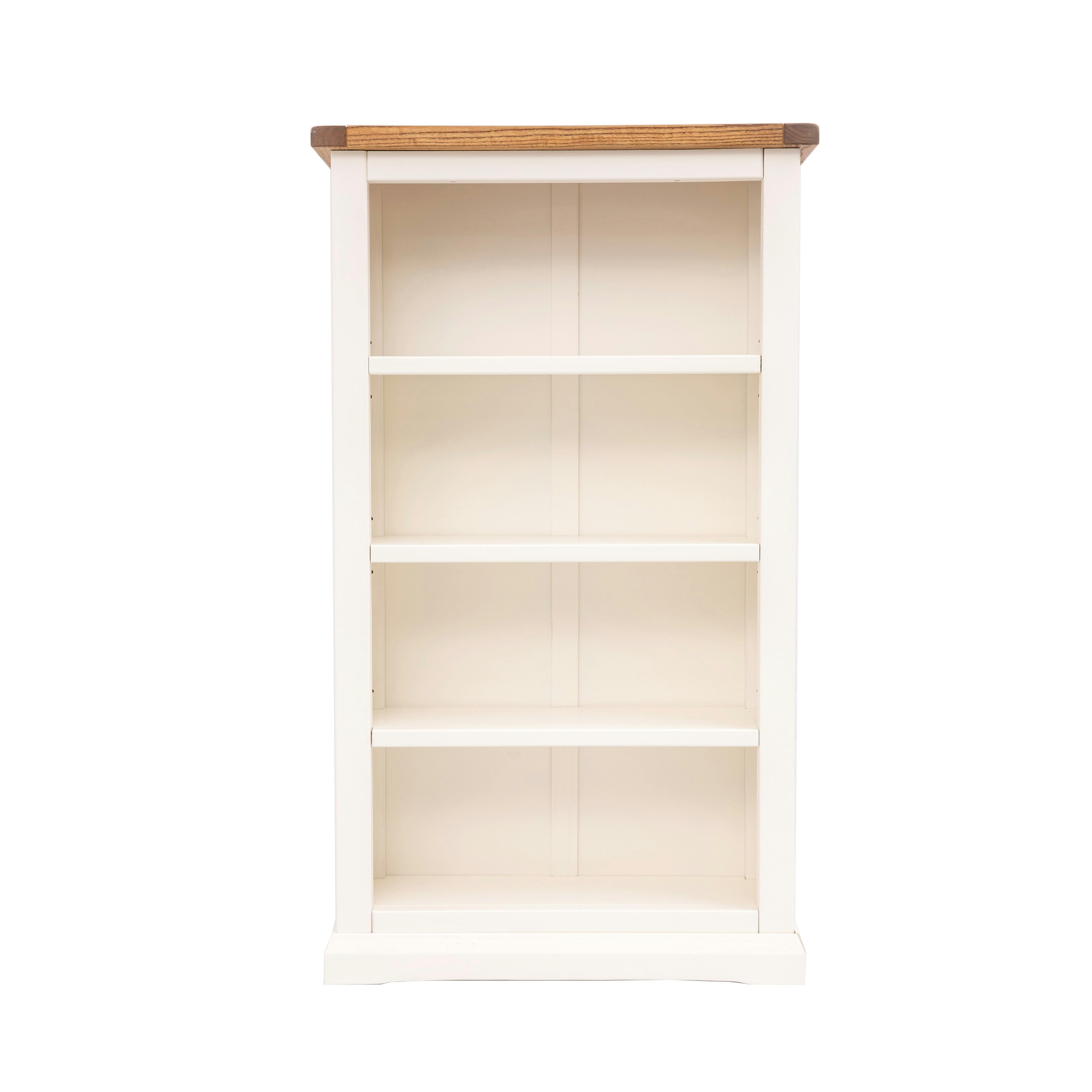 Cabinet Bits White Bookcase With Plinth 120X70x25cm - Off