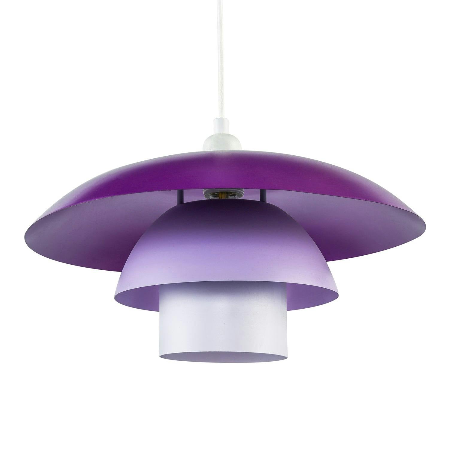 Happy Homewares Purple/Lilac/Lavender Modern Designer And Metal Pendant Lighting Shade