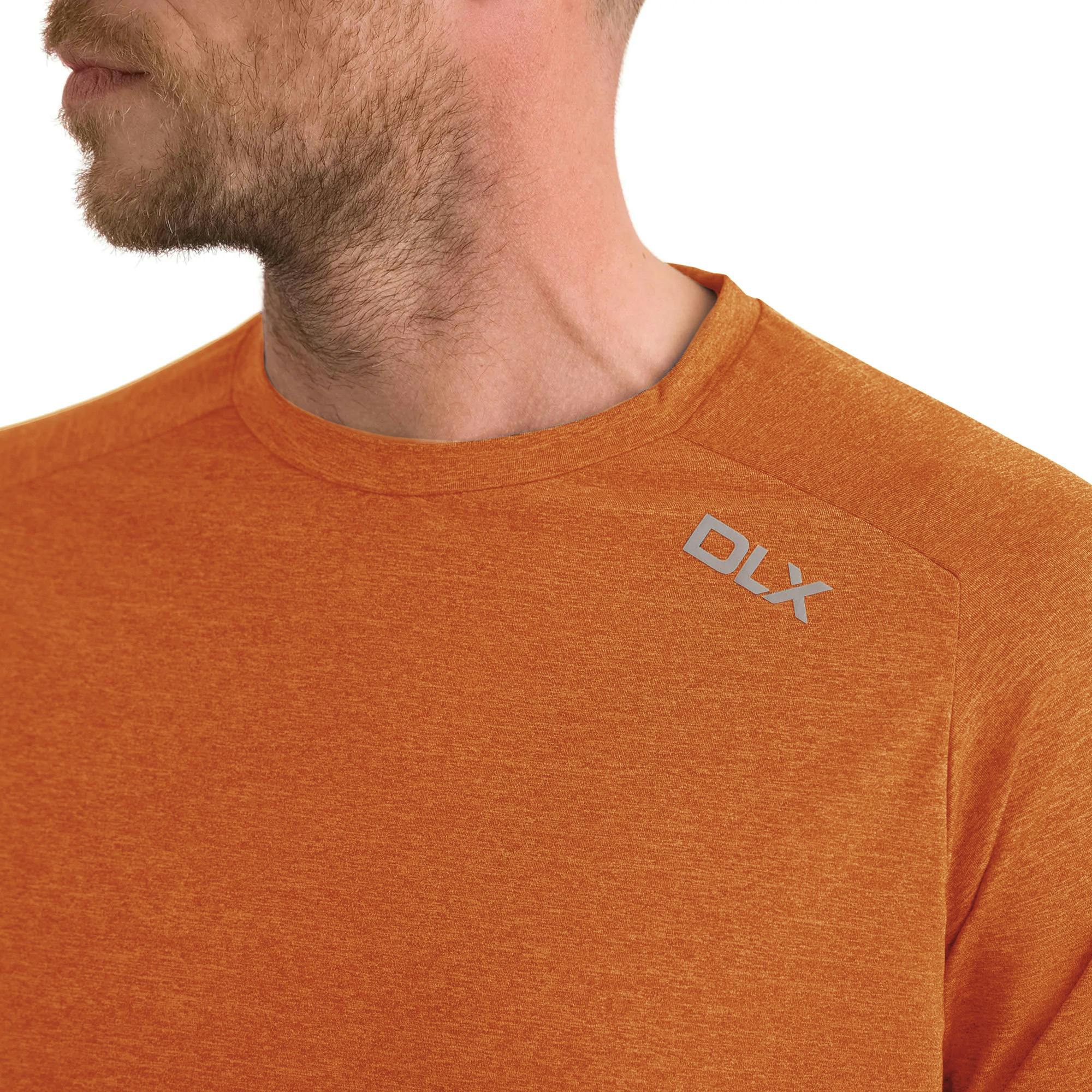 Trespass Men's Orange Conall Dlx T-Shirt - Burnt Marl - Xxs - Burnt Marl - 80% Polyamide/13% Elastane/7% Polyester