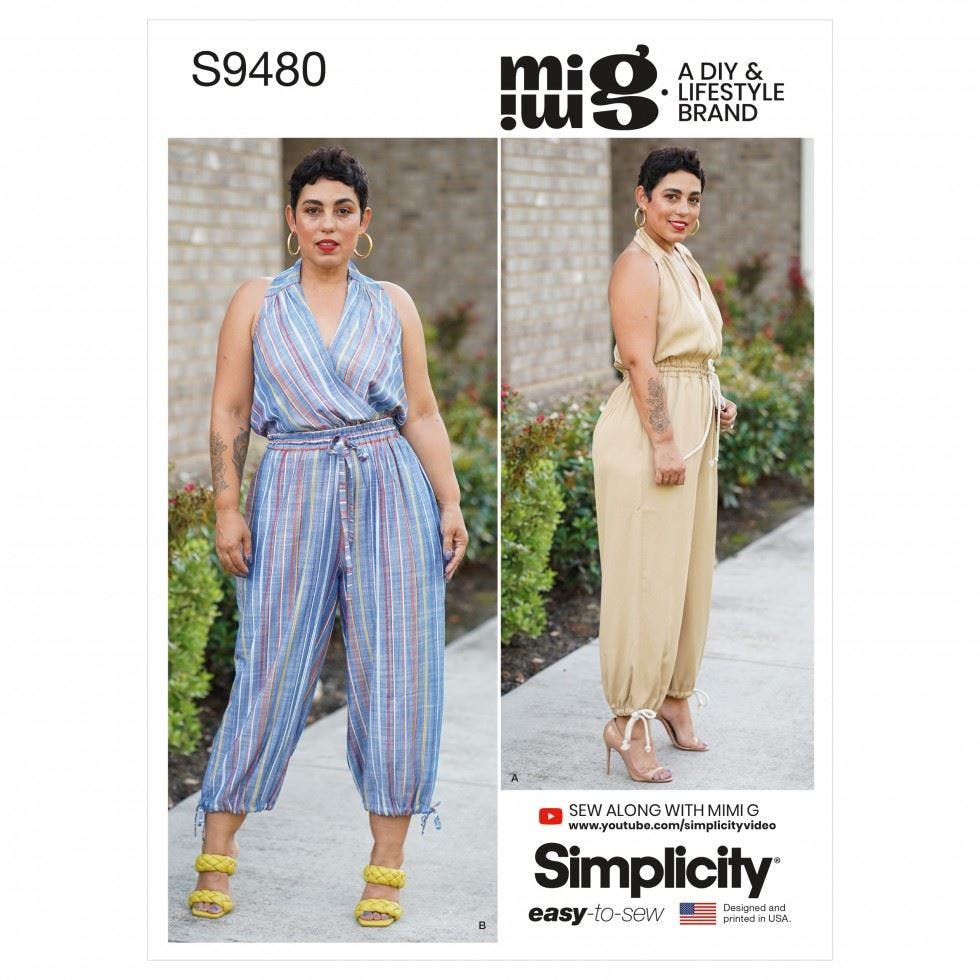 Simplicity Women's Sewing Pattern 9480, Jumpsuits For H5 (6-8-10-12-14) - Easy - H5 (6-8-10-12-14)