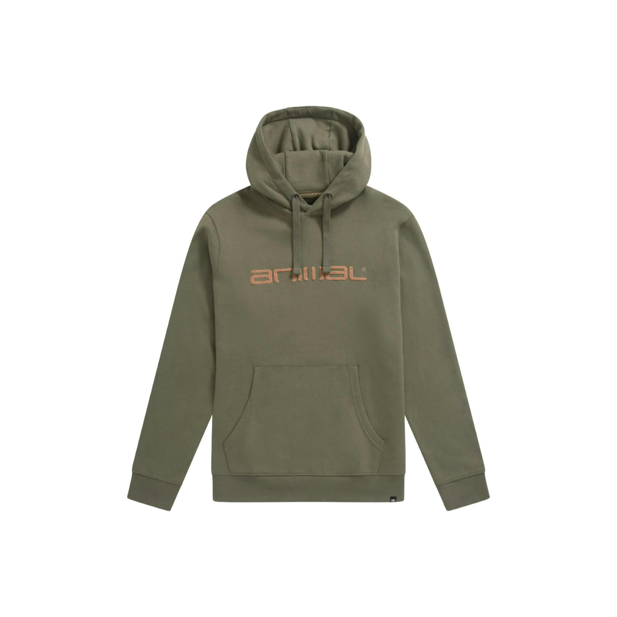 Animal Men's Green Driver Organic Hoodie - Khaki - Khaki - Xs - 100% Mixed