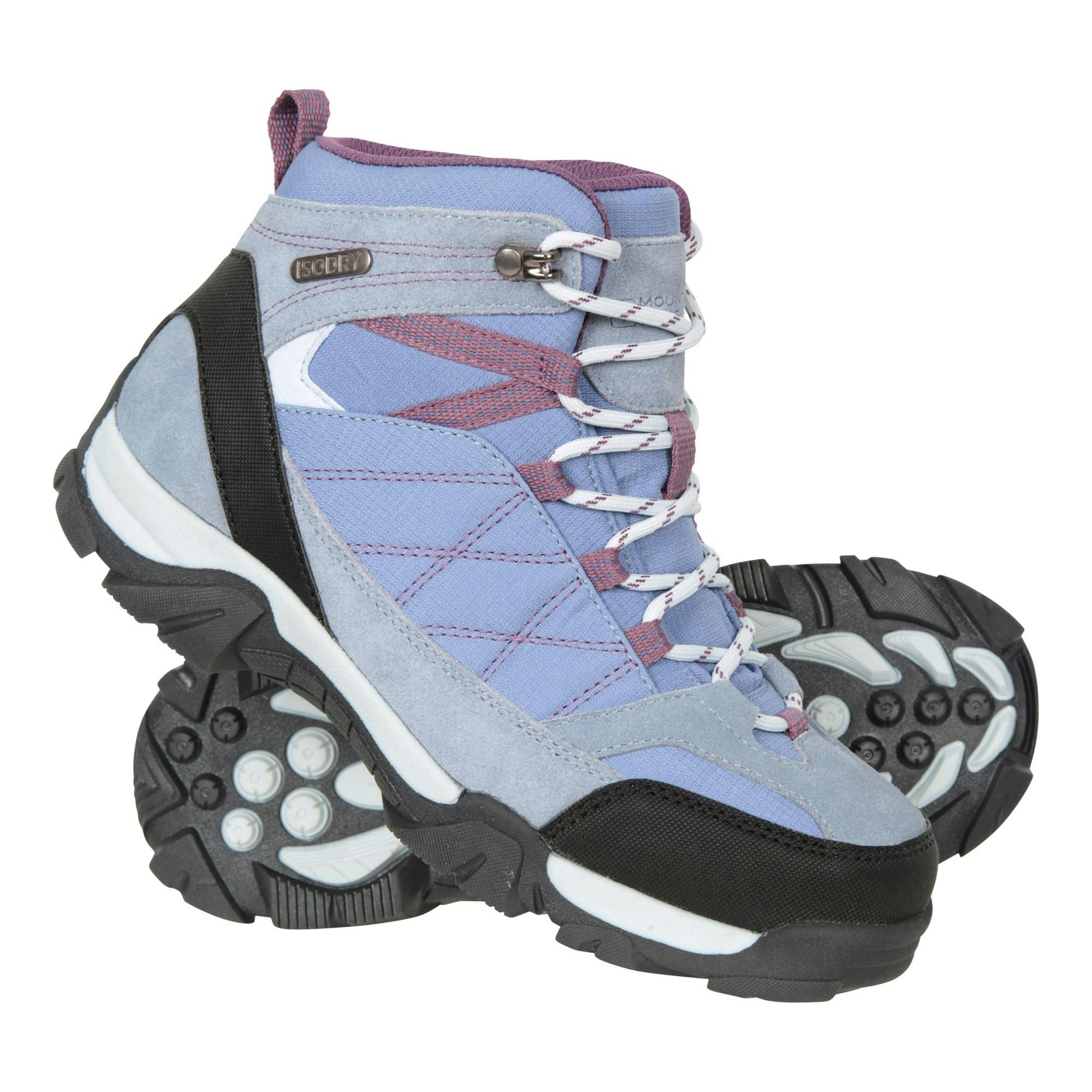 Mountain Warehouse Lilac Kids Trail Suede Walking Boots - 13 Uk Child - 40% Suede/20% Phylon/10% Ripstop/10% Mesh/10% Eva/10% Foam
