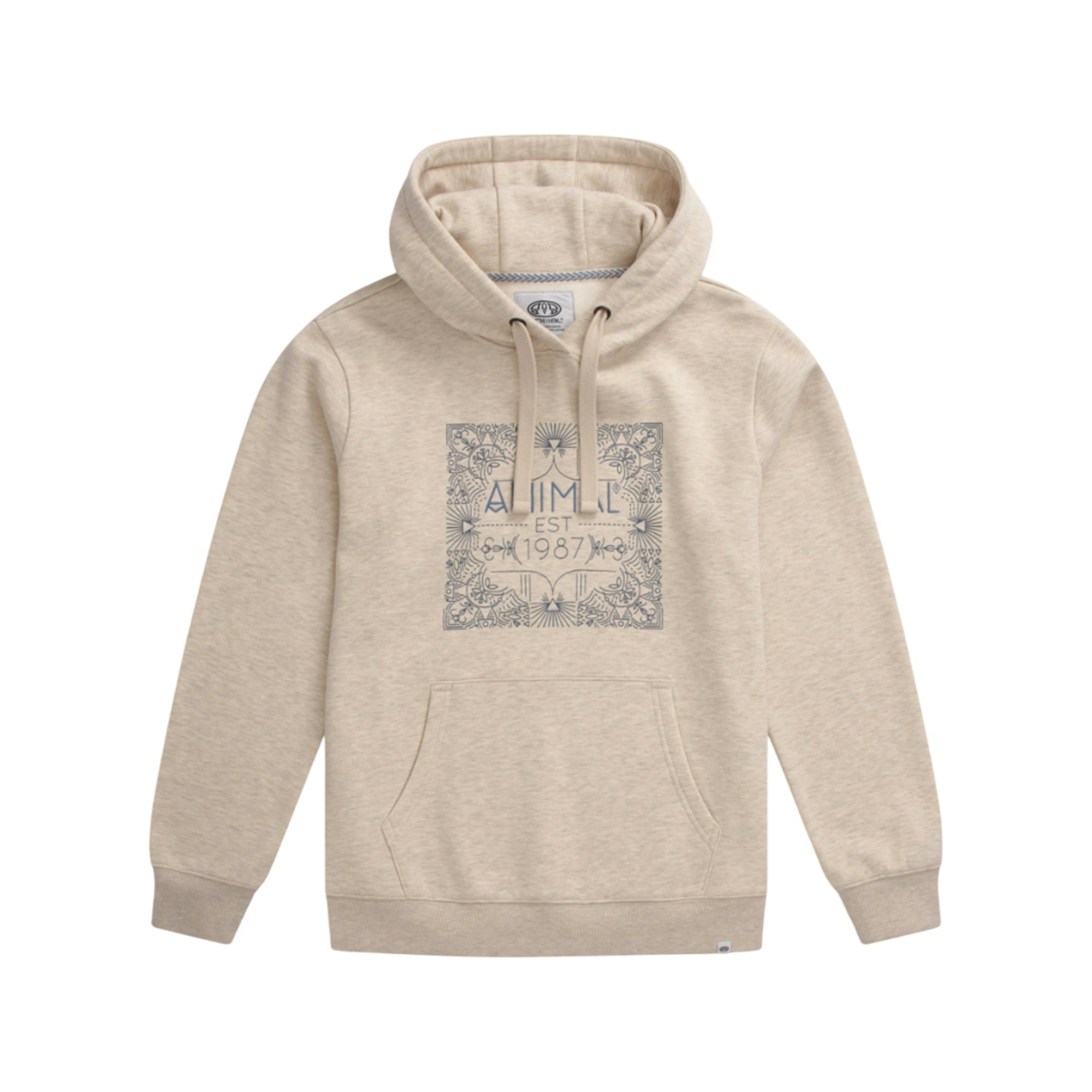 Animal Women's Light/Beige Maya Graphic Print Organic Hoodie - 6 Uk - 100% Mixed