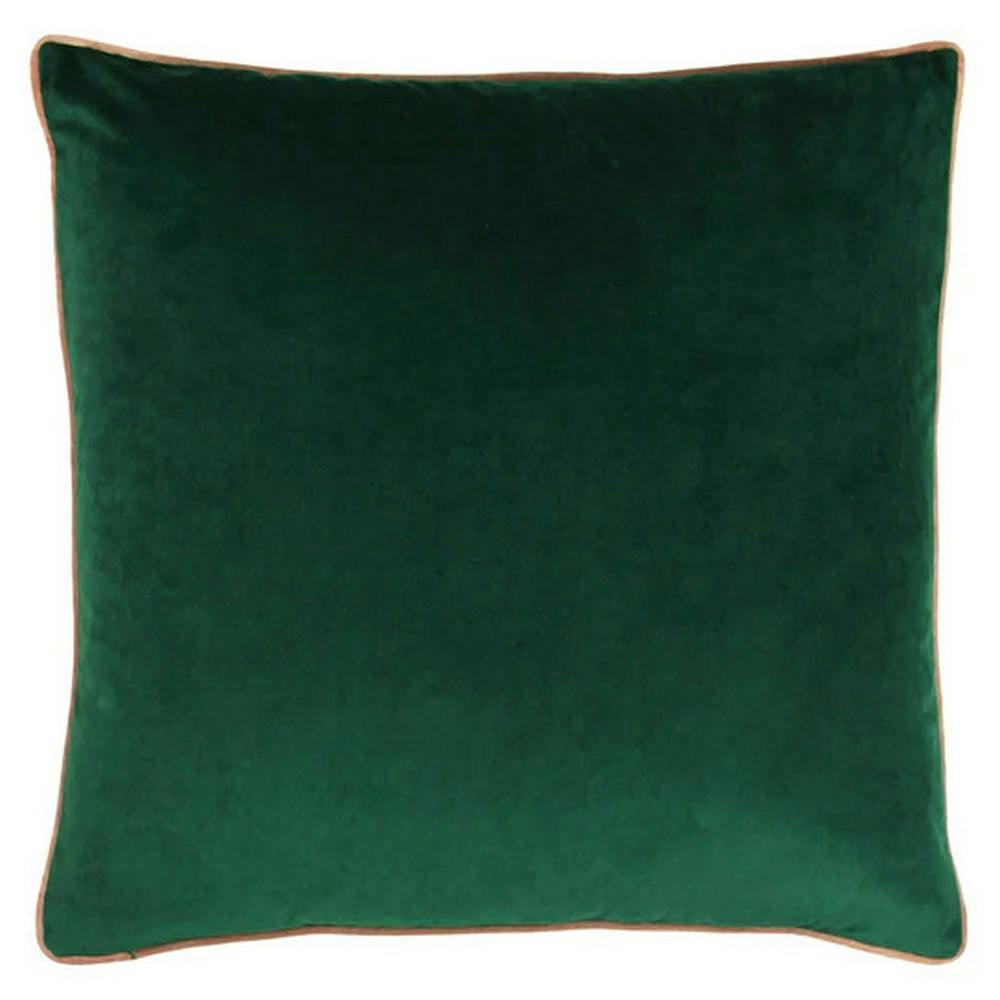 Paoletti Green Meridian Cushion Cover - Emerald /Blush - 55X55cm - Emerald /Blush - 100% Polyester