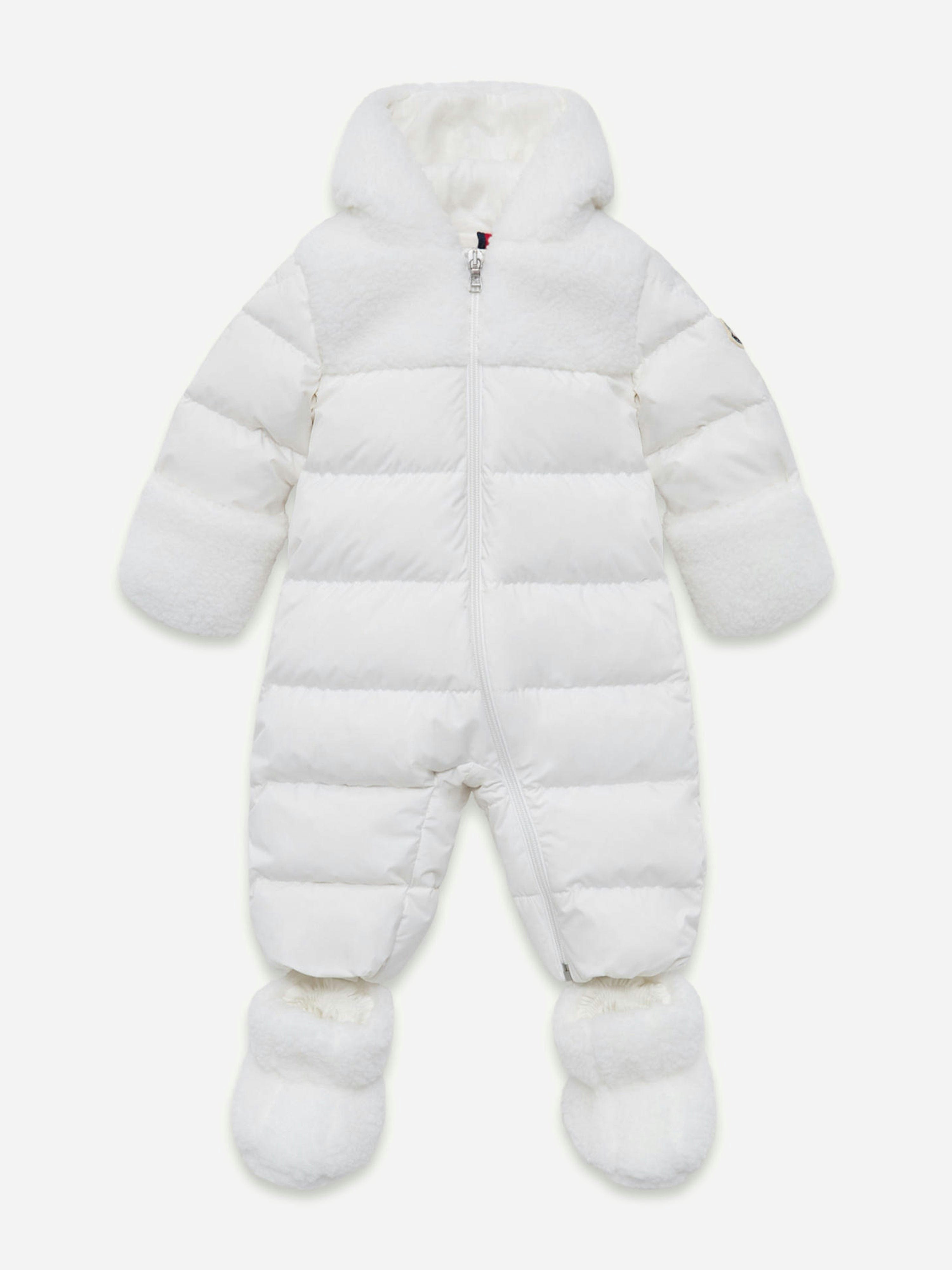 Moncler Enfant White Baby Down Padded Osof Snowsuit In - 12 - 18 Mths