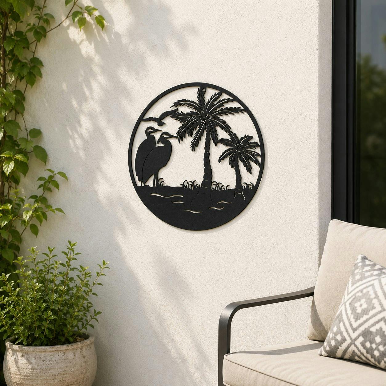 Country Living Black Metal Wall Art - Wild Birds