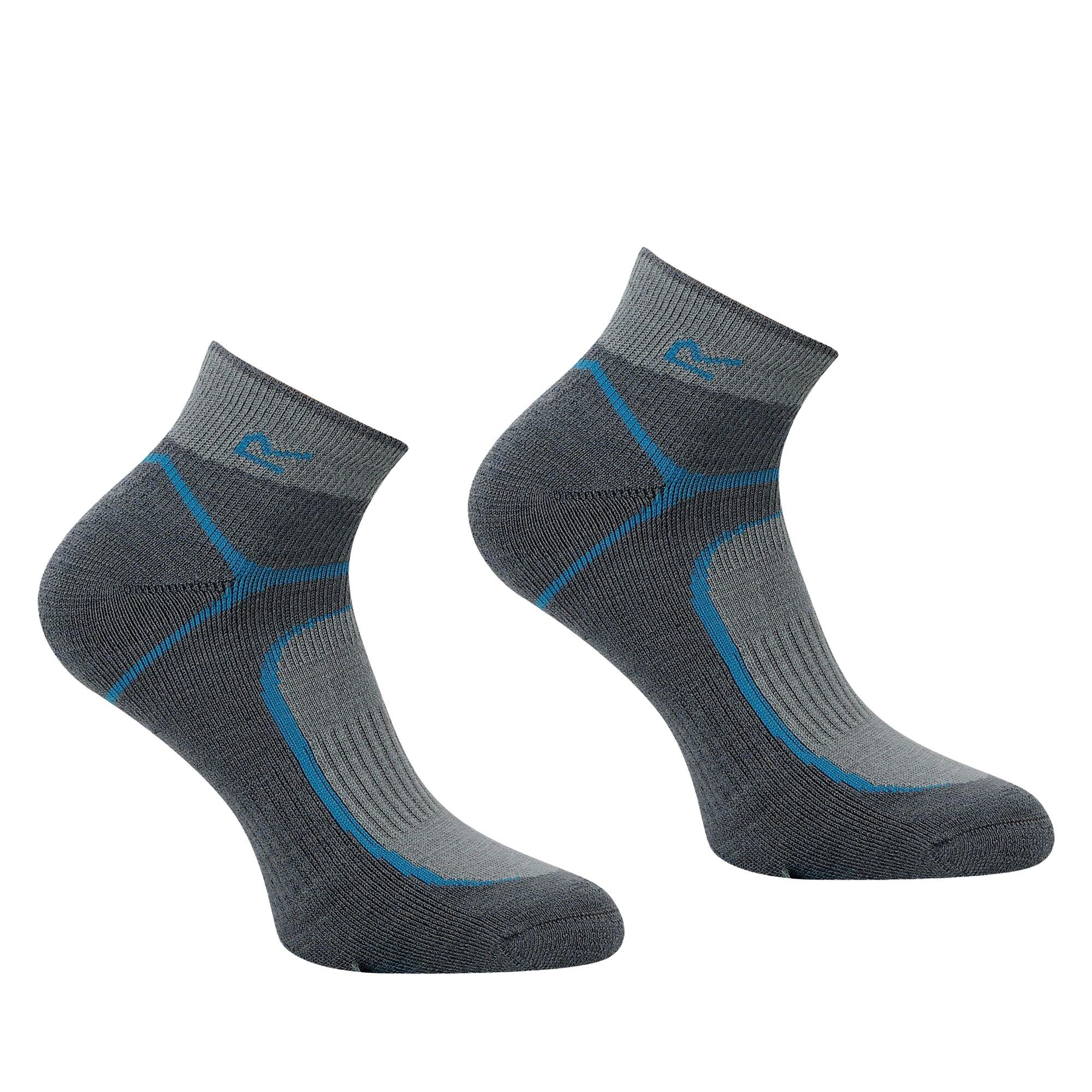 Regatta Women's Dark/Blue Trail Merino Mix Ankle Socks - Steel/Storm - Steel/Storm - 3 Uk-5 Uk - 63% Merino Wool/17% Polyester/13% Polyamide/5% Elastane/2% Lycra